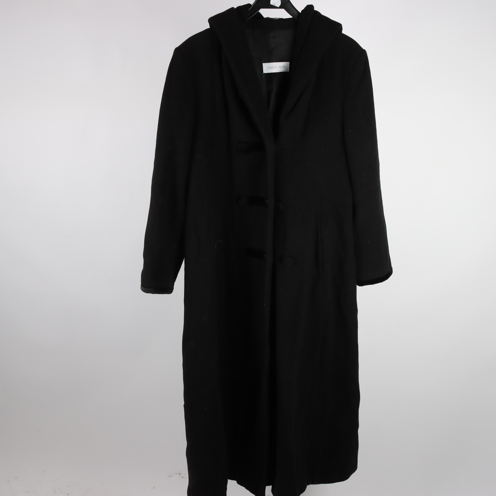 Kappa, Erich Fend, svart, ull, cashmere, stl. 40.