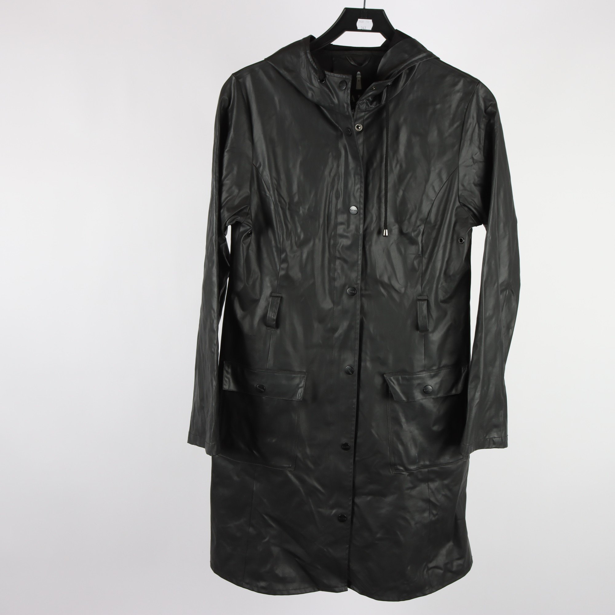 Regnkappa, Rains, svart, stl. XS/S.