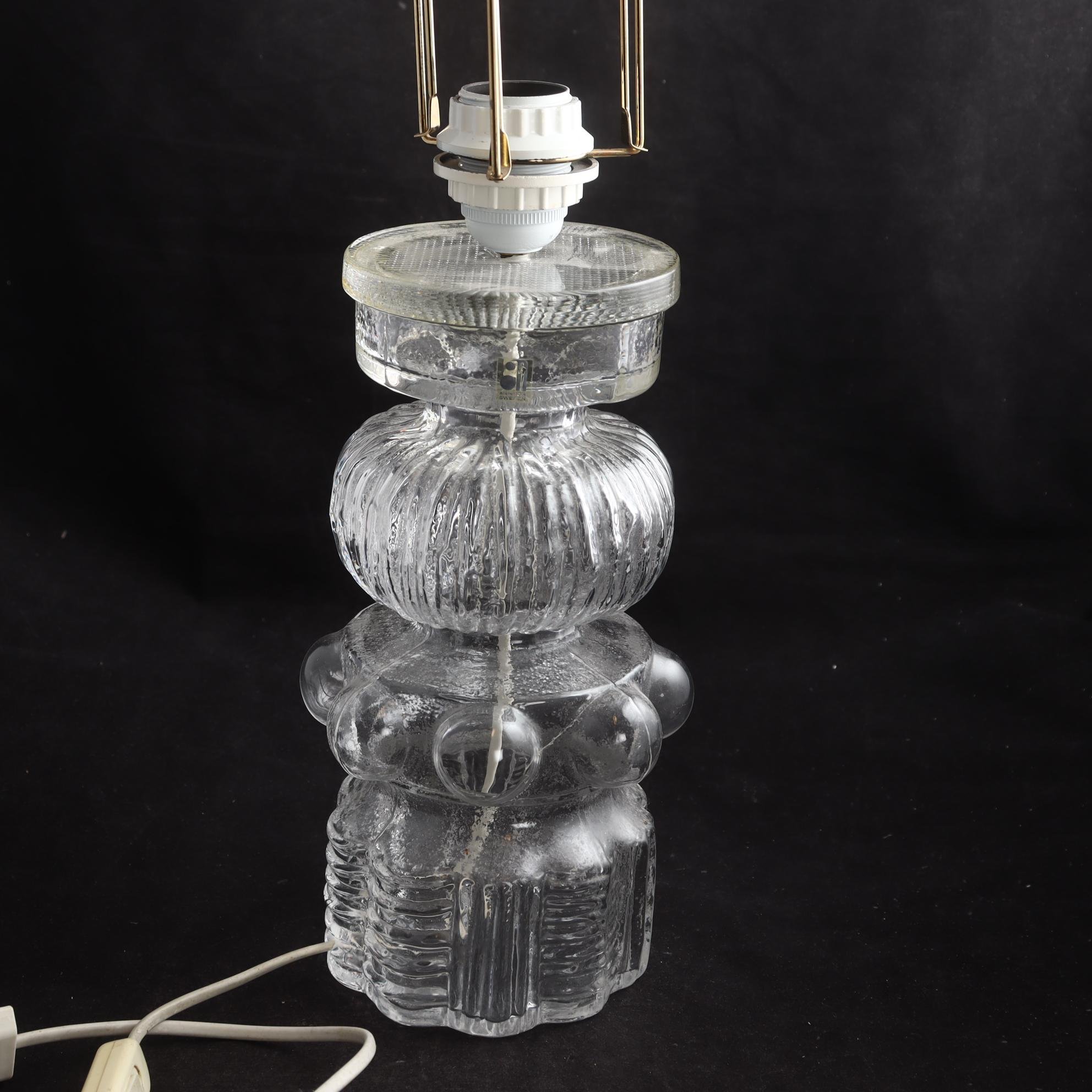 Bordslampa, Glas, P.O Ström, Alsterfors. Samfraktas ej.