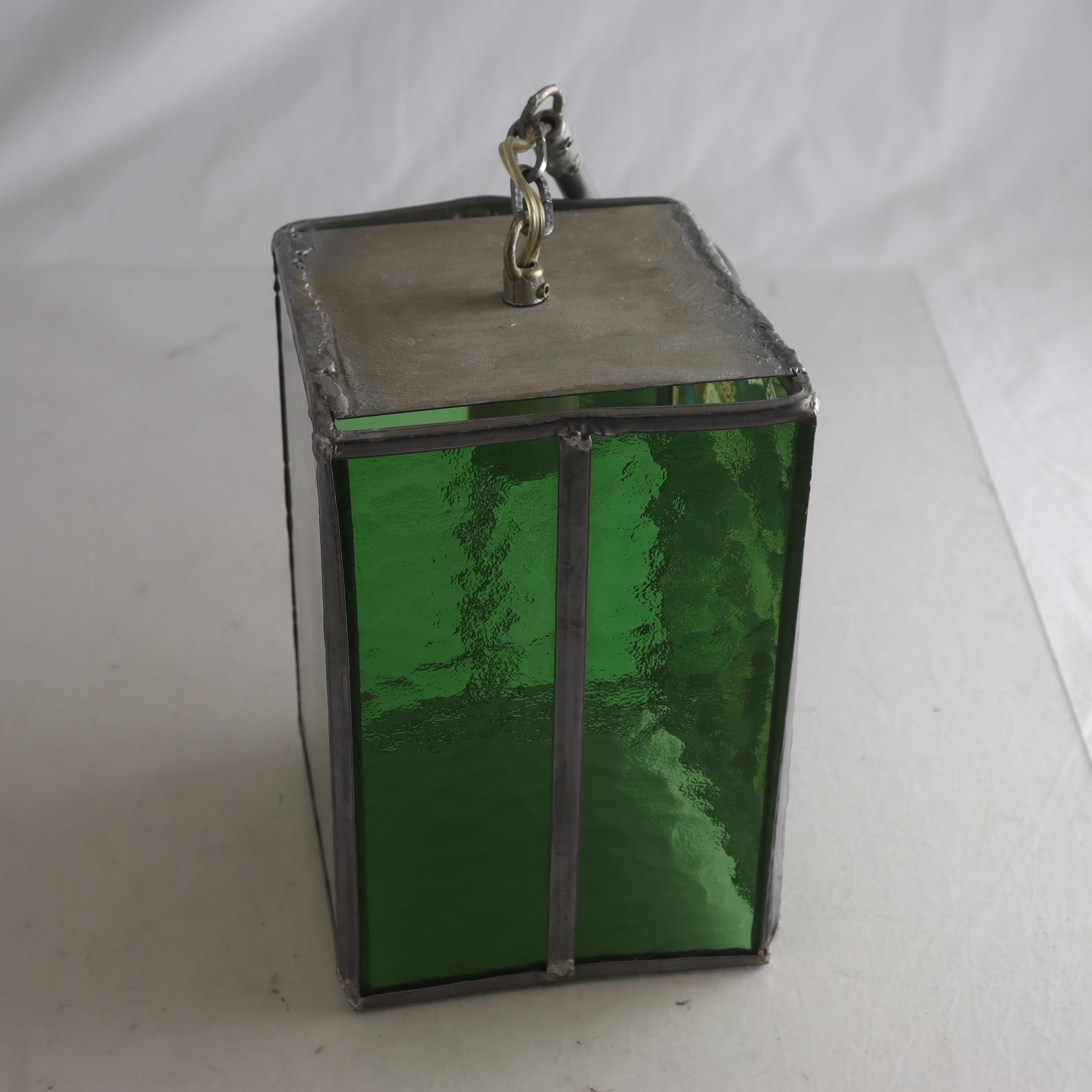 Taklampa, Blyinfattat färgat glas. Endast avhämtning.