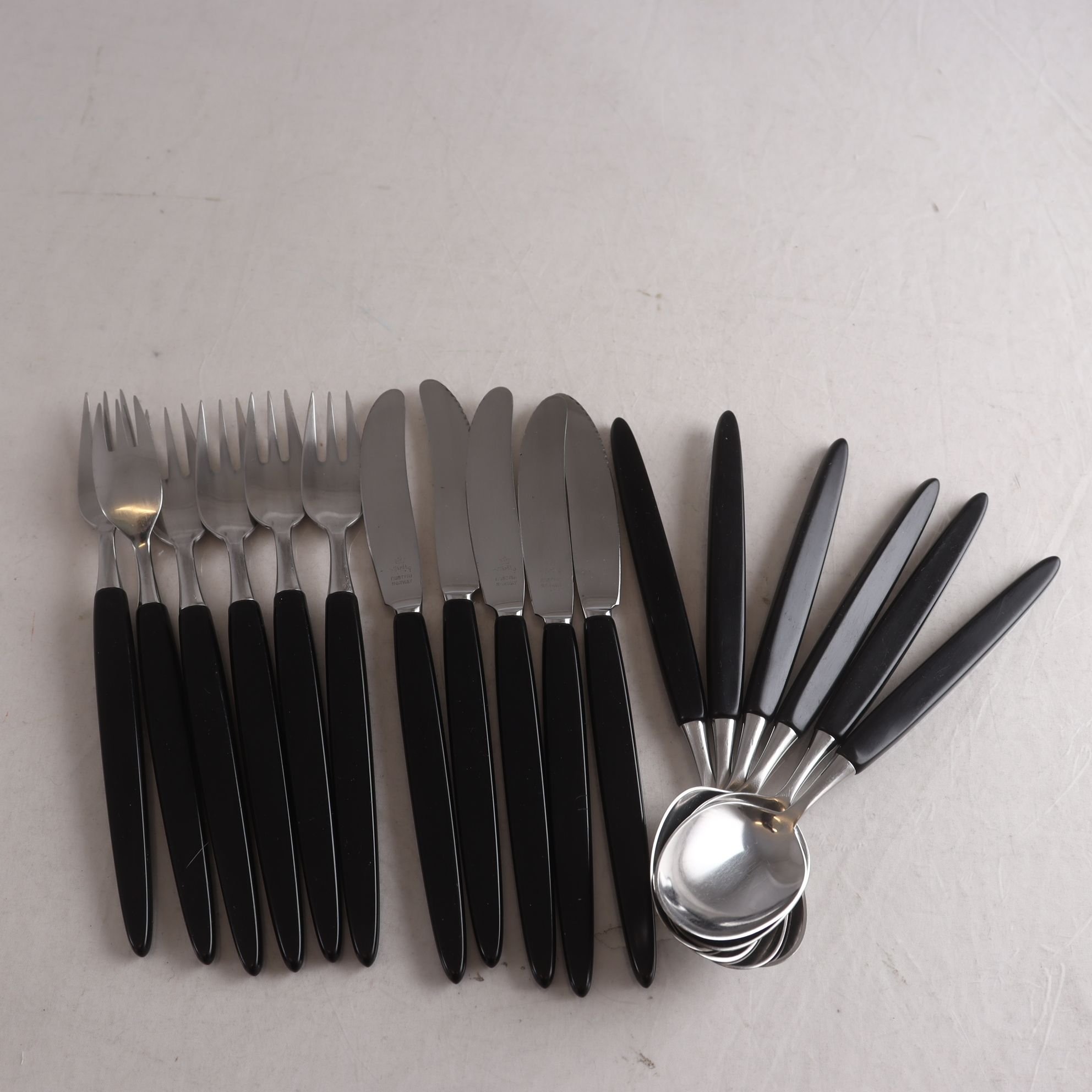 Bestick, plast & rostfritt stål, Märtha, Norge