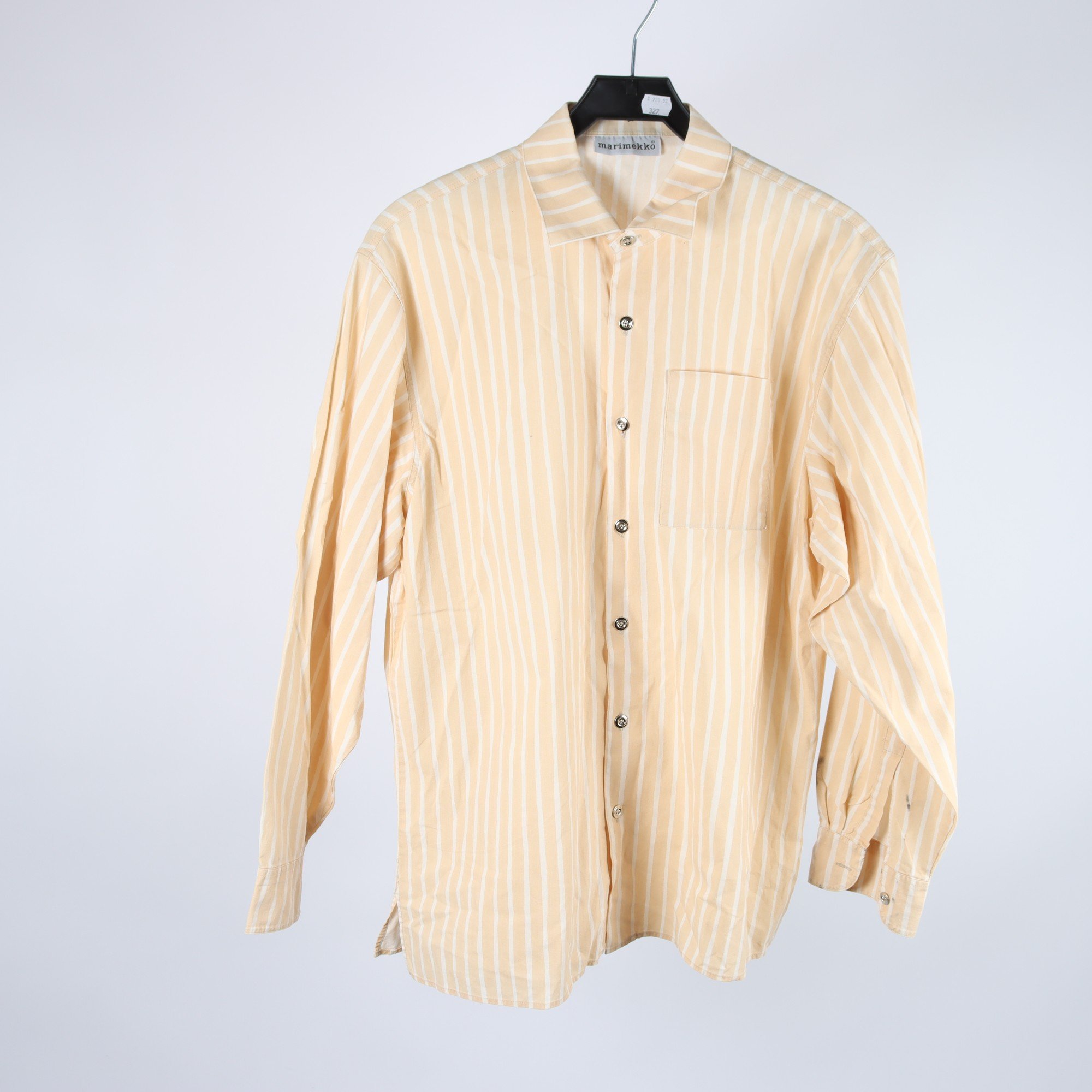 Skjorta, Marimekko, beige, vit, randig, stl. 42