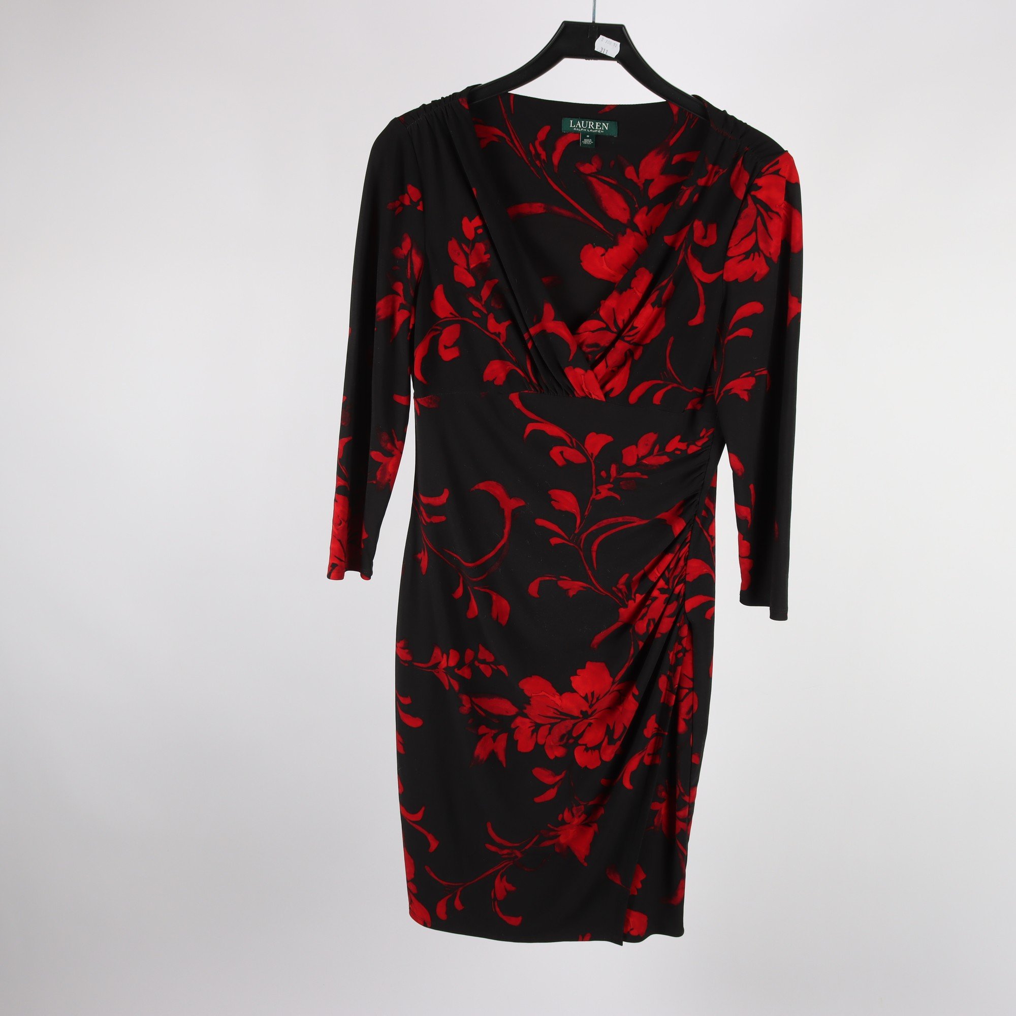 Klänning, Ralph Lauren, röd, svart, stl. 6 (S)