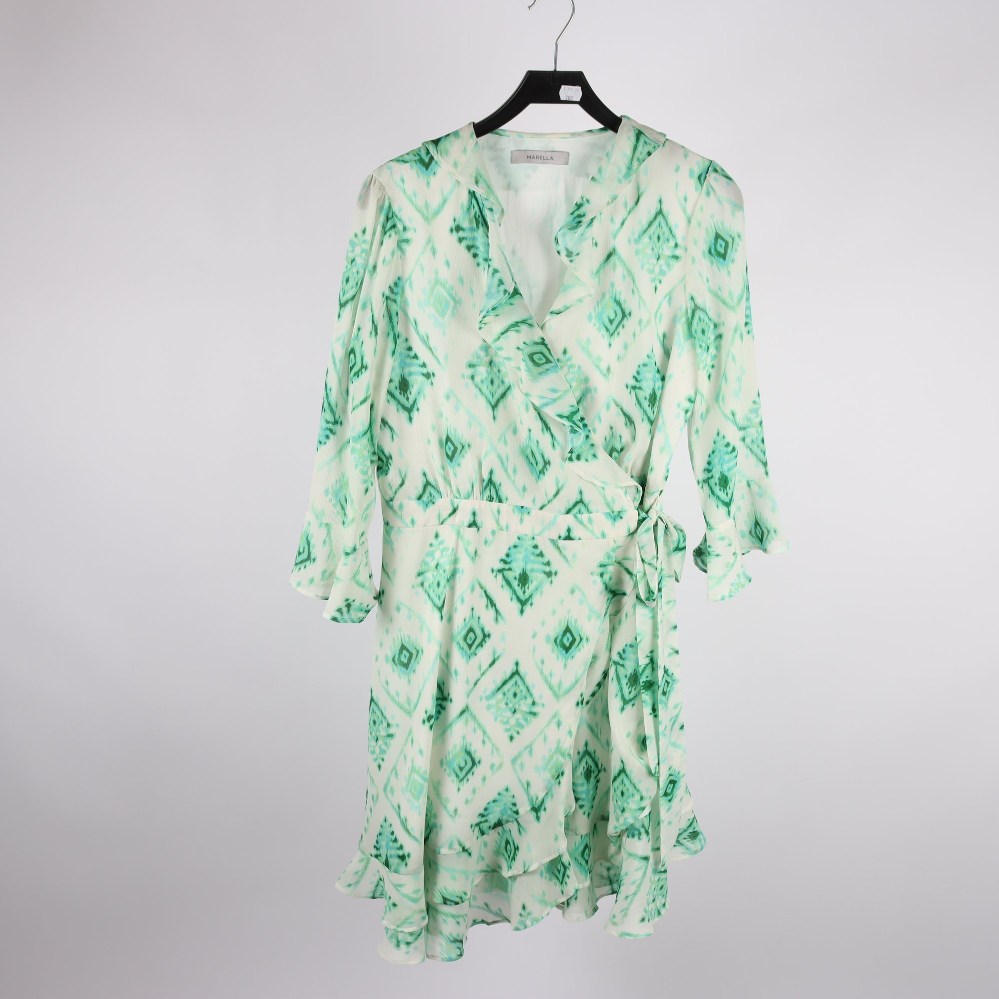 Klänning, Marella, grön, vit, stl. 40