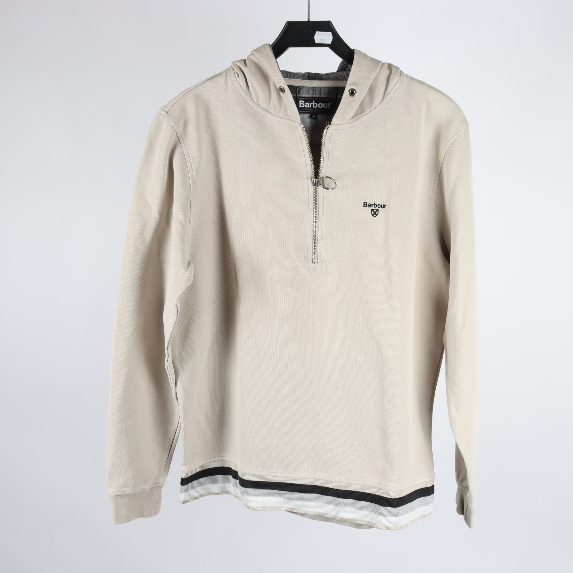 Hoodie, Barbour, beige, stl. M