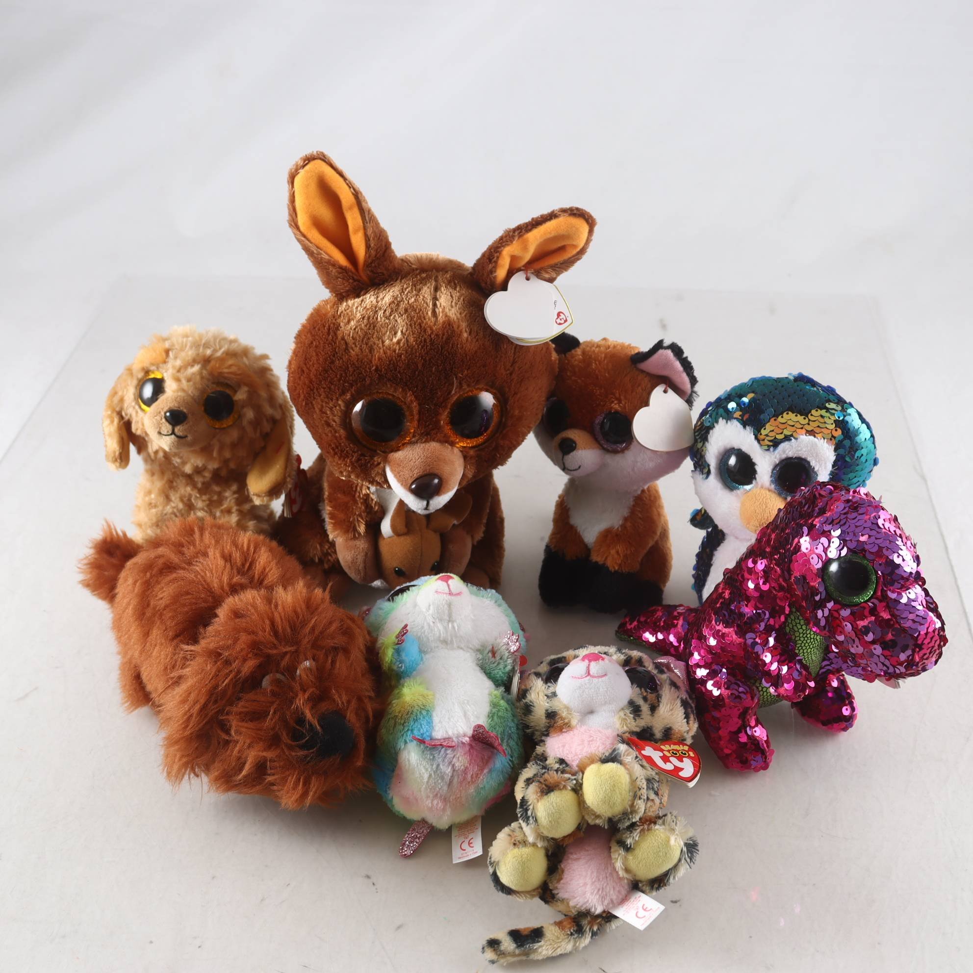 Mjukisdjur, TY beanies, blandat.