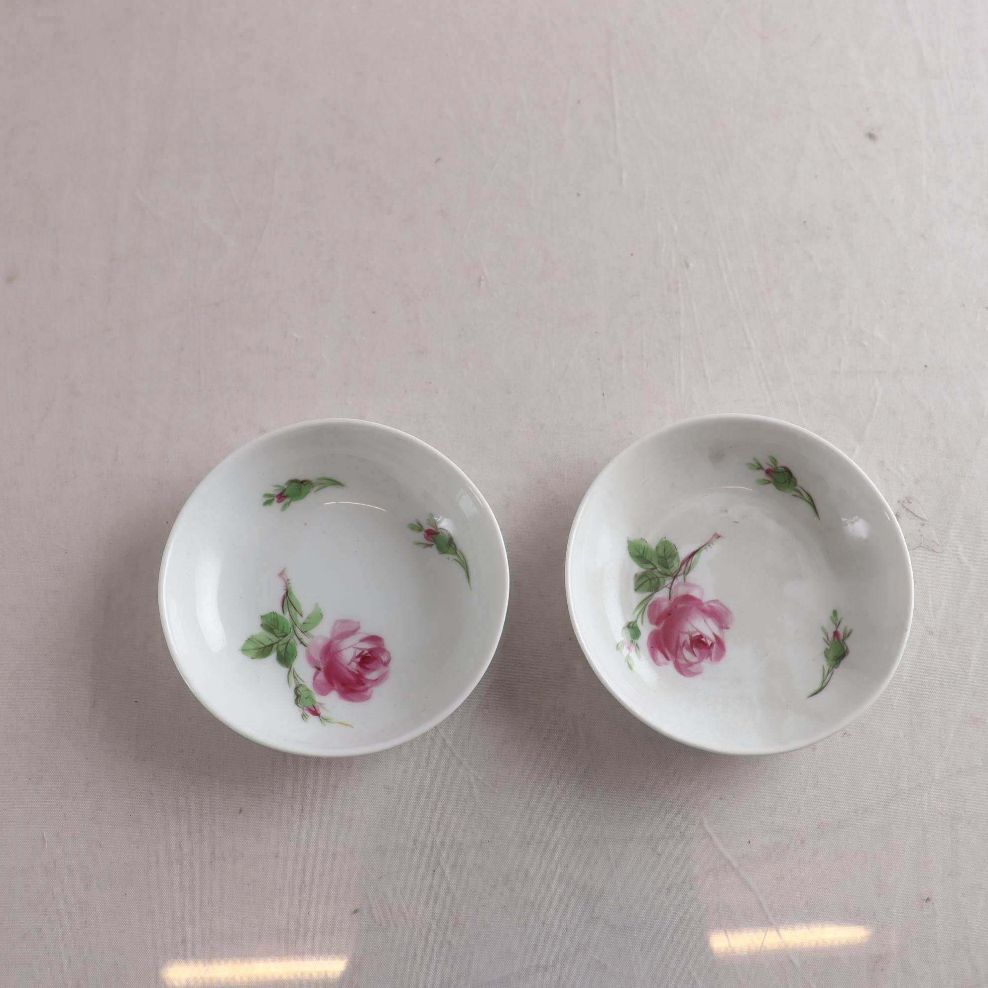 Saltfat, porslin, Meissen, 2 st