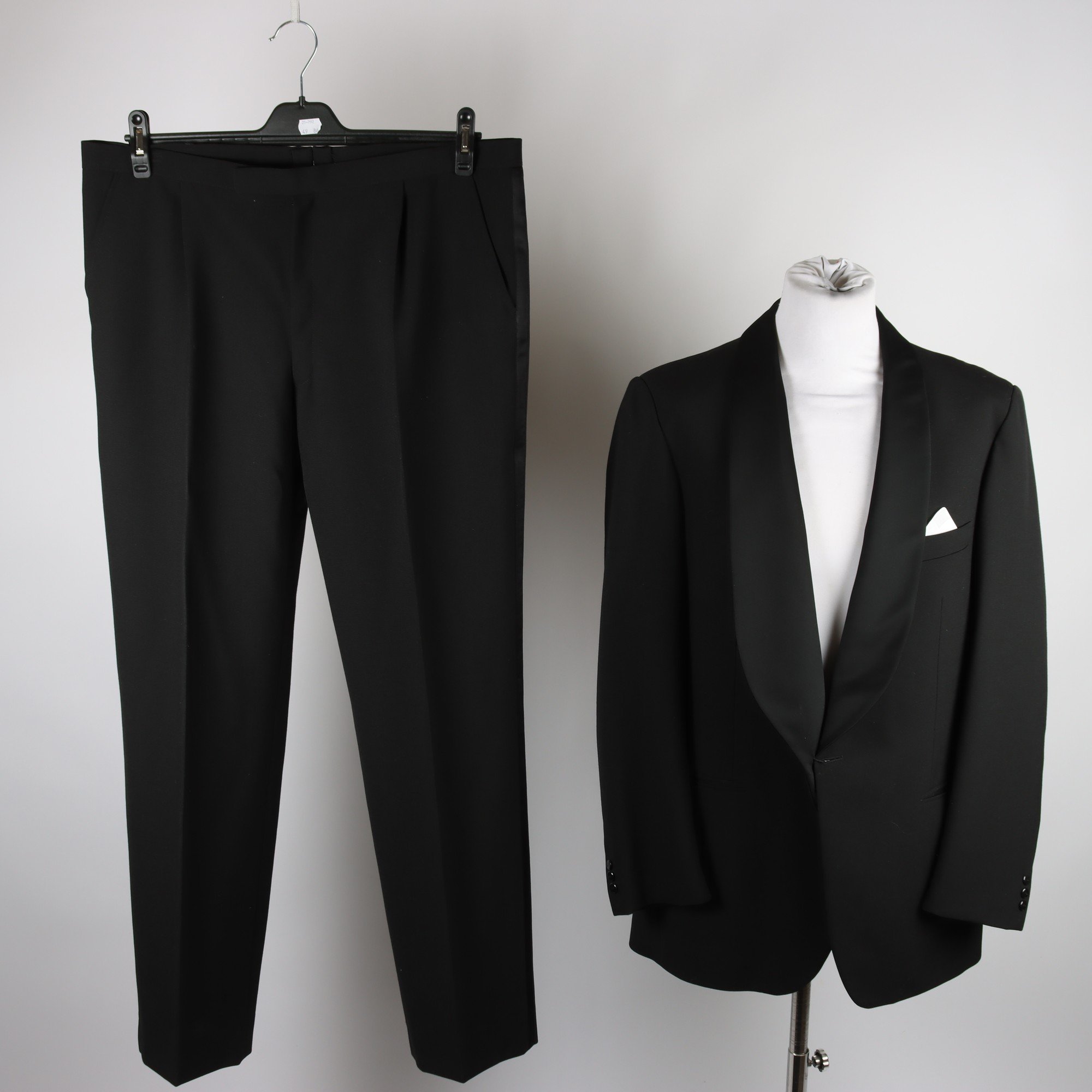 Smoking, Style, svart, kavaj stl. 156, byxor, stl. 54