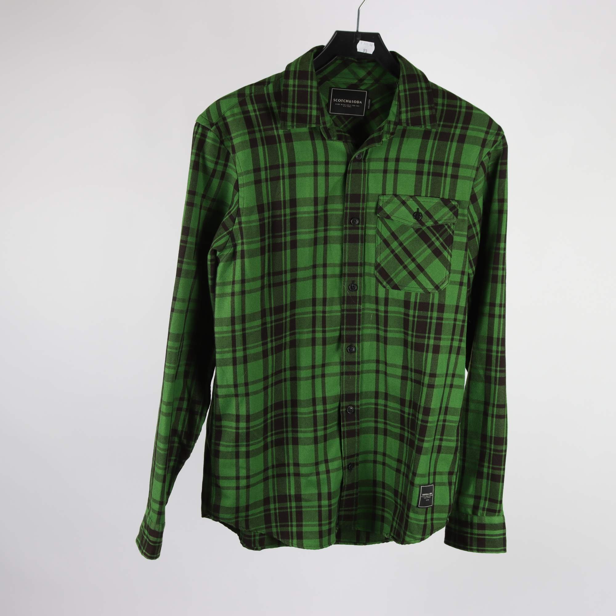 Skjorta, Scotch & Soda, grön, svart, stl. S