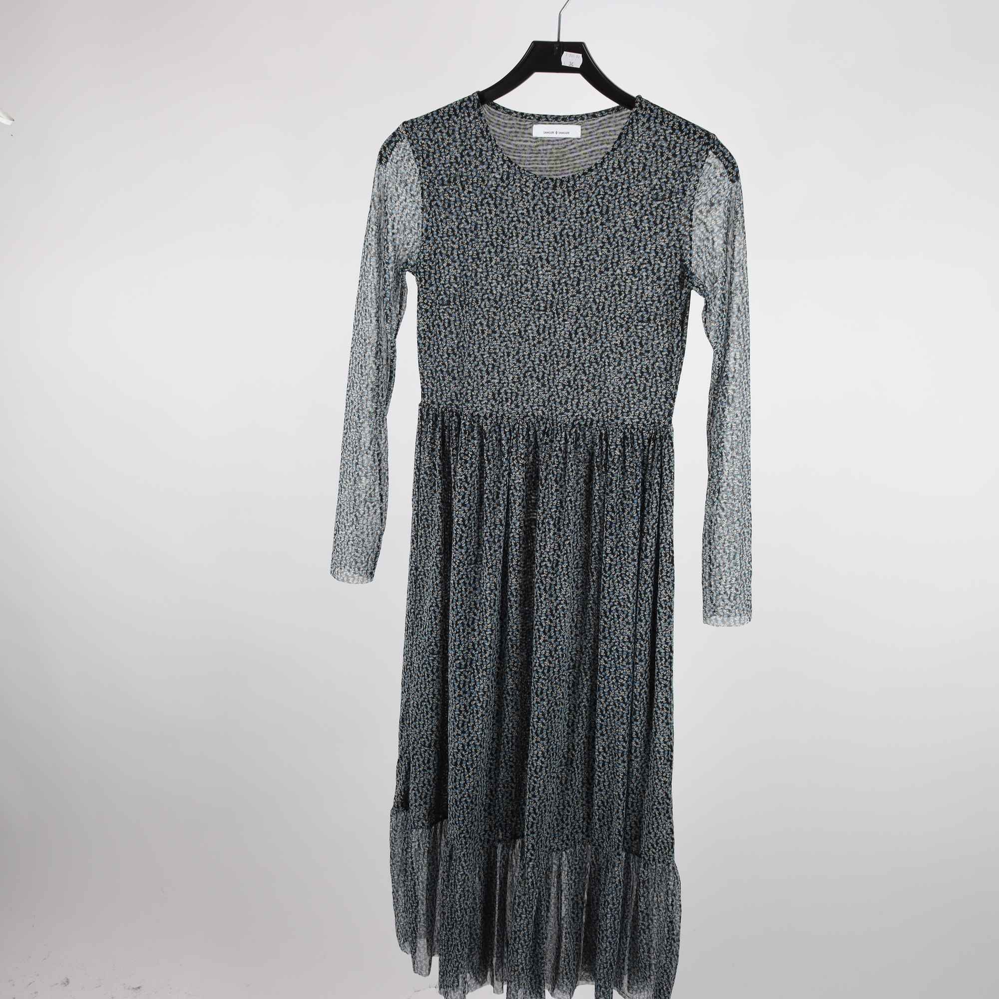 Klänning, Samsøe Samsøe , svart, blå, stl. S