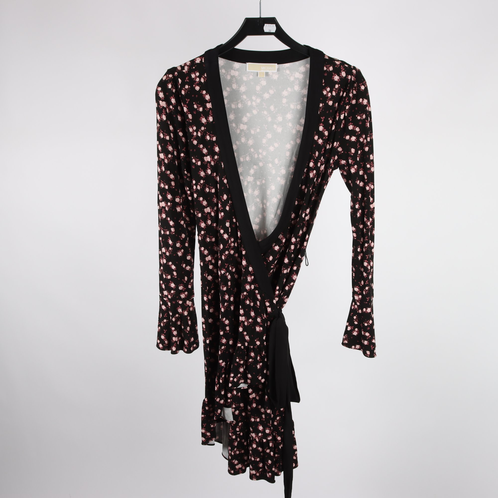 Klänning, Michael kors, svart, blommig, stl. S