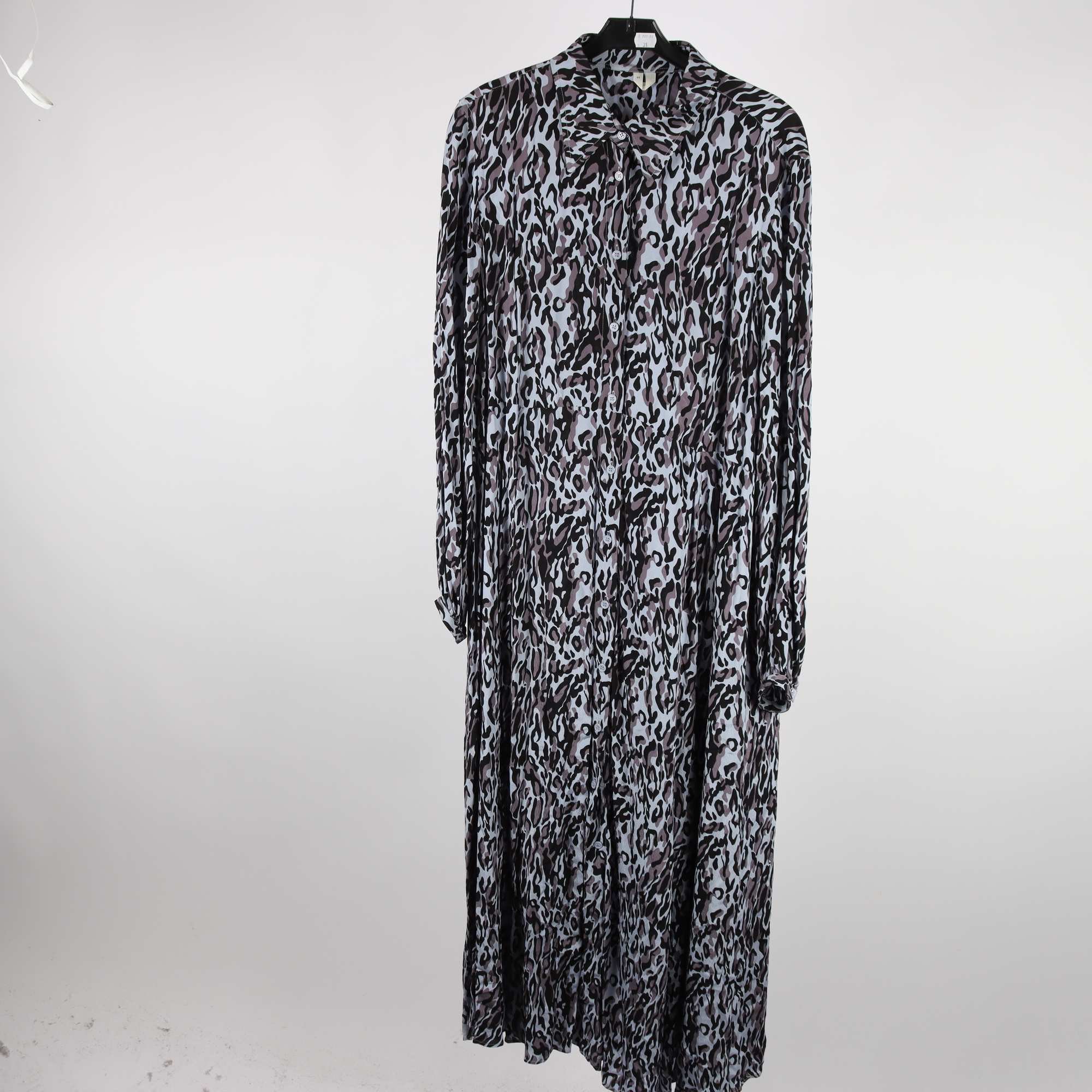 Klänning, Arket, blå, svart, grå, mönstrad, stl. 44