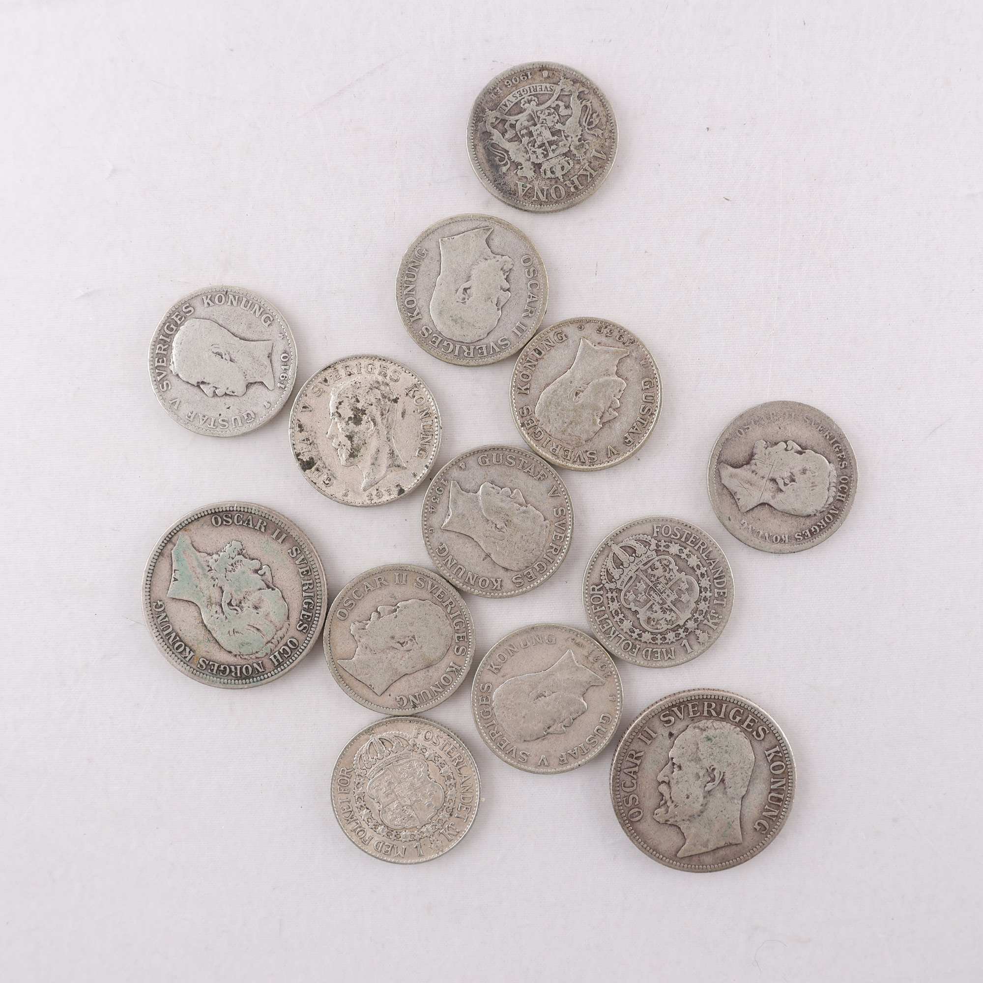 Samling med svenska silvermynt, 80%