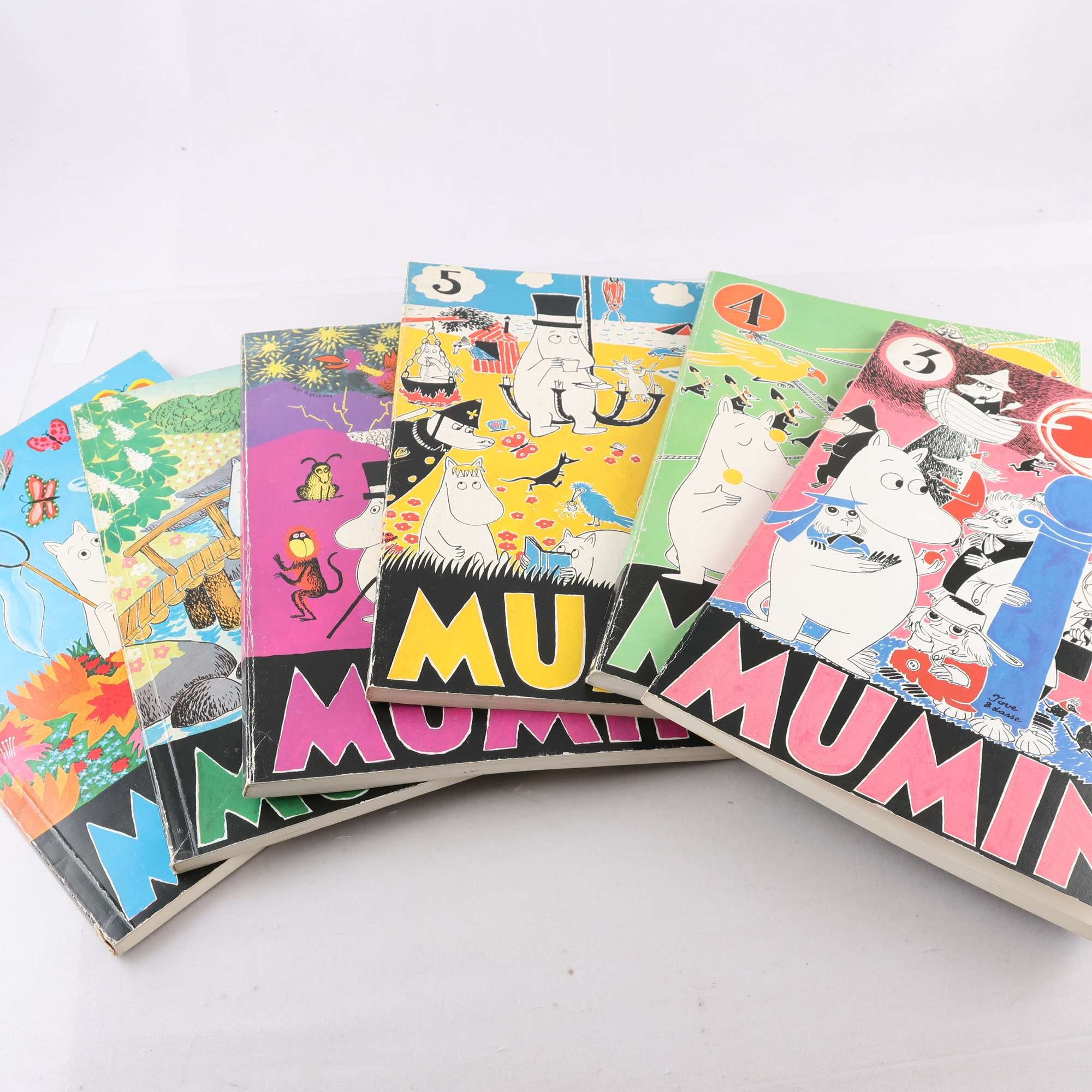 Mumin seriealbum, paket med 6 volymer, förstaupplagor