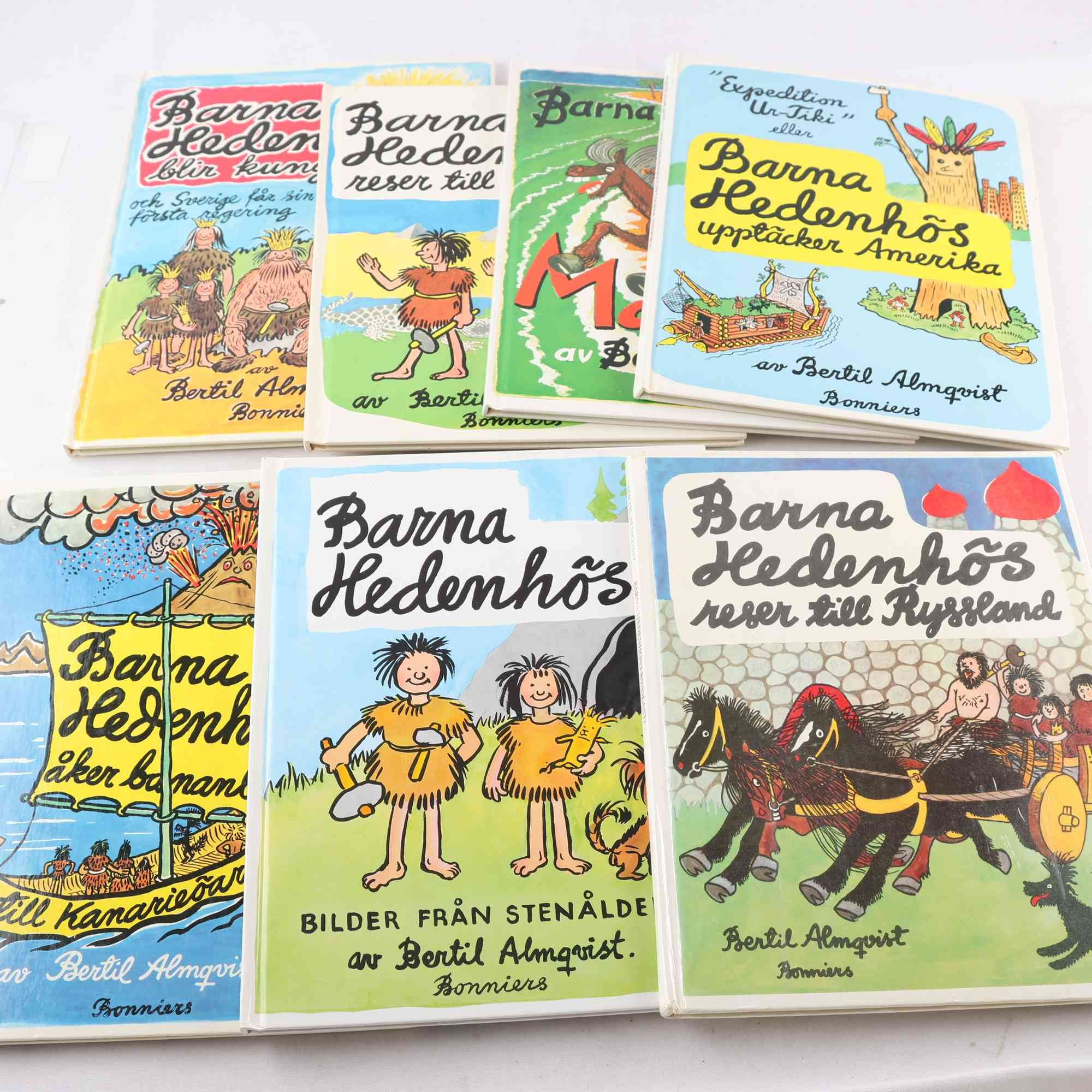 Barna Hedenhös, Bertil Almqvist, bokpaket med 7 volymer