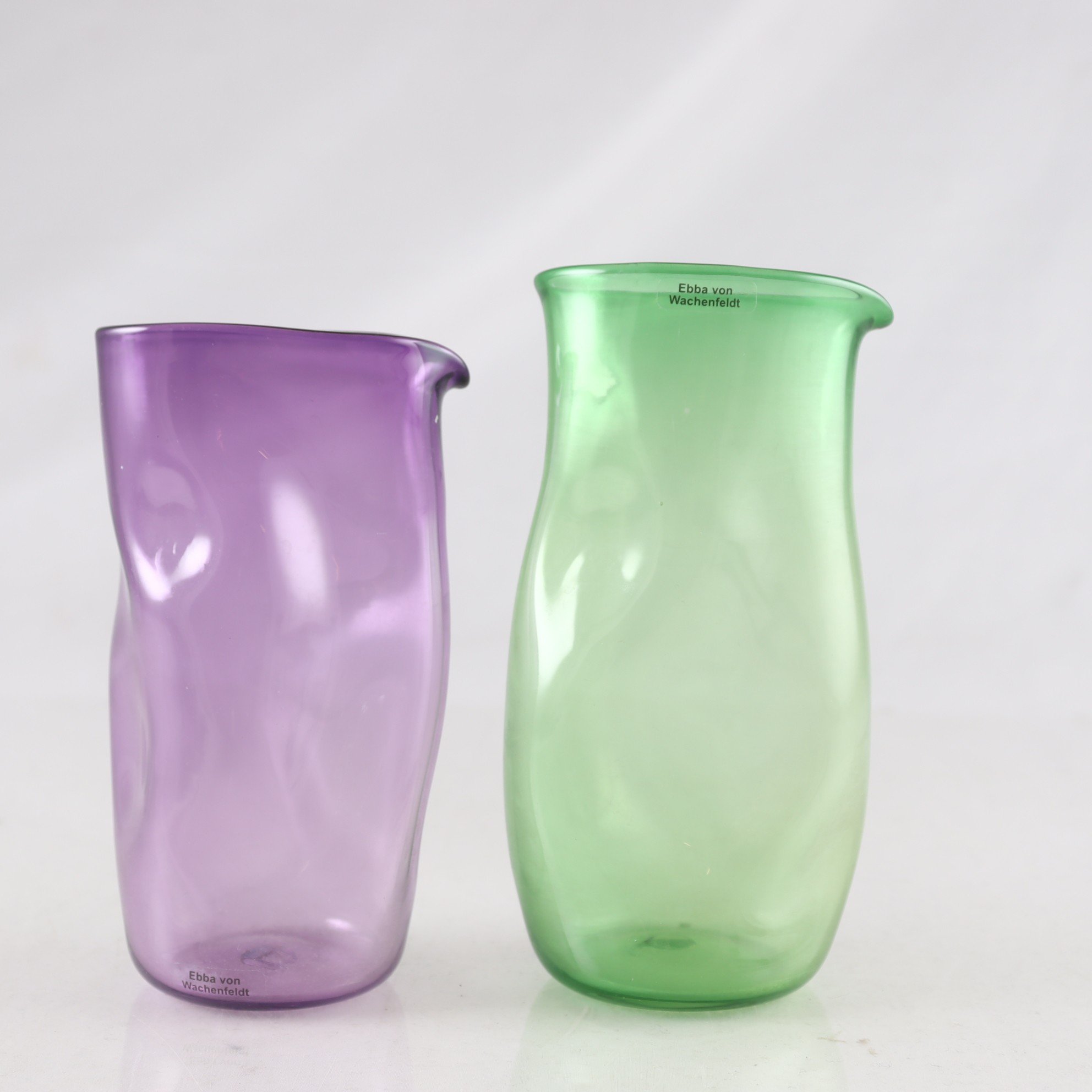 Karaffer, glas, ”Cellofan”, Ebba von Wachenfeldt, 2 st