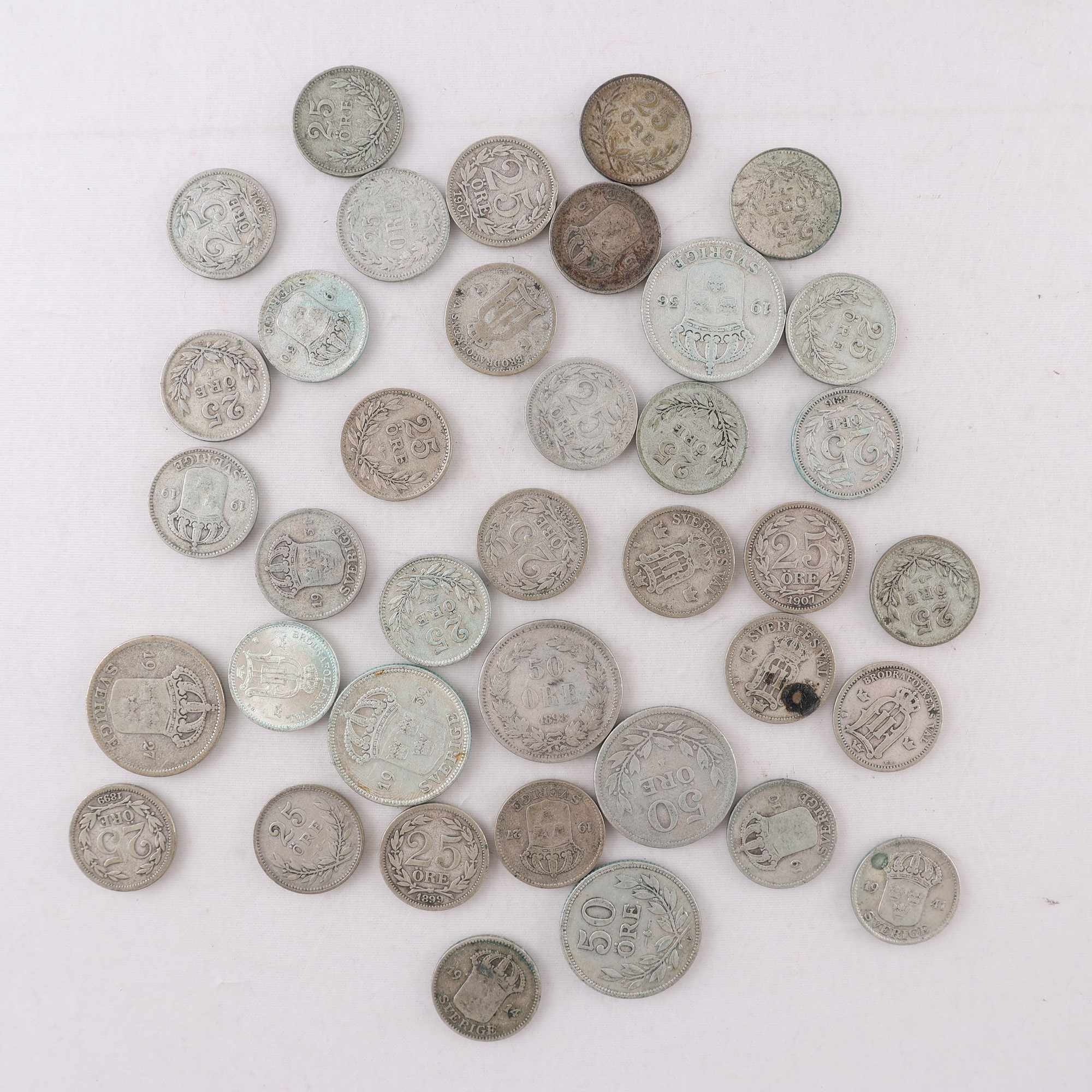 Samling med svenska silvermynt, 60%