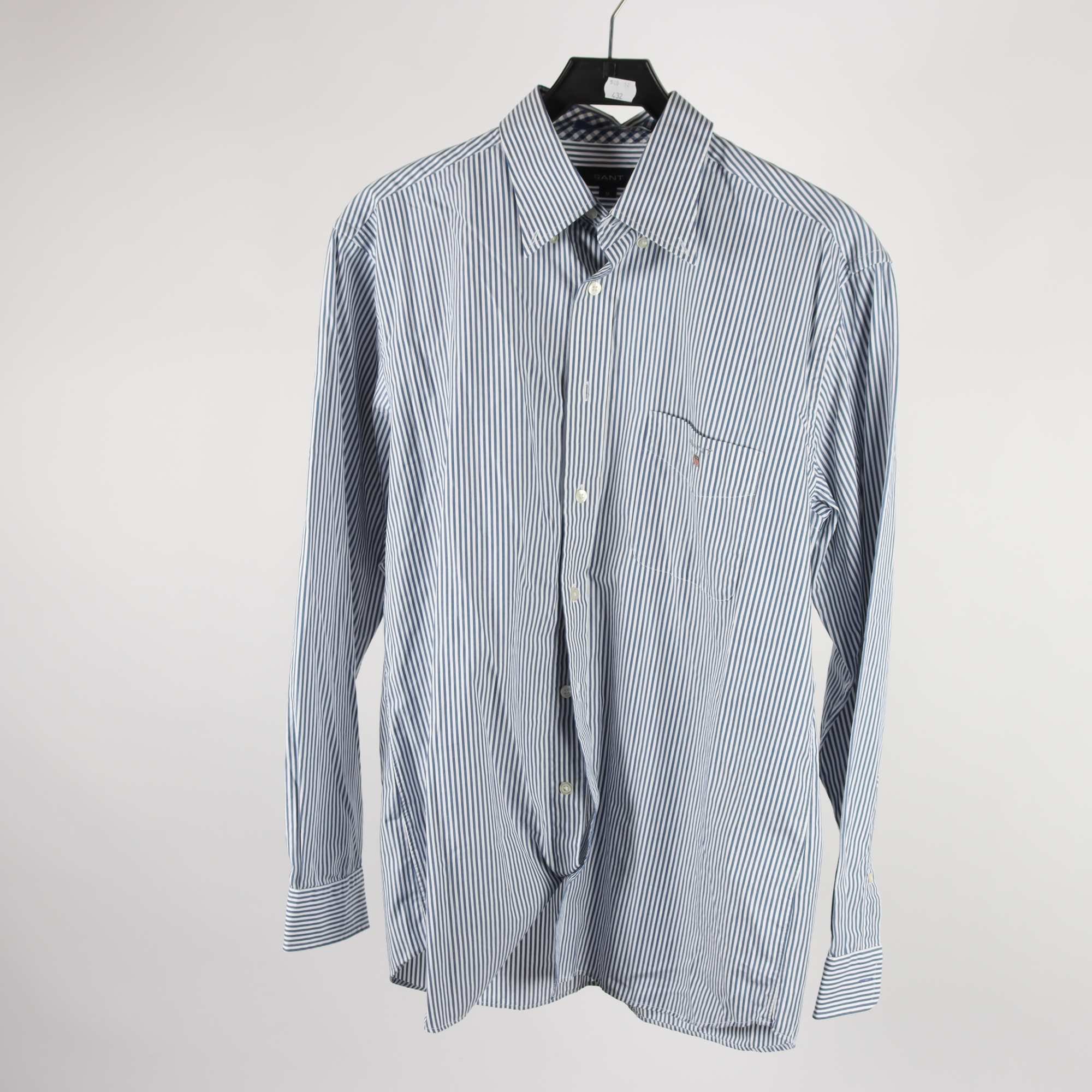 Skjorta, Gant, randig, vit, blå, stl. M.