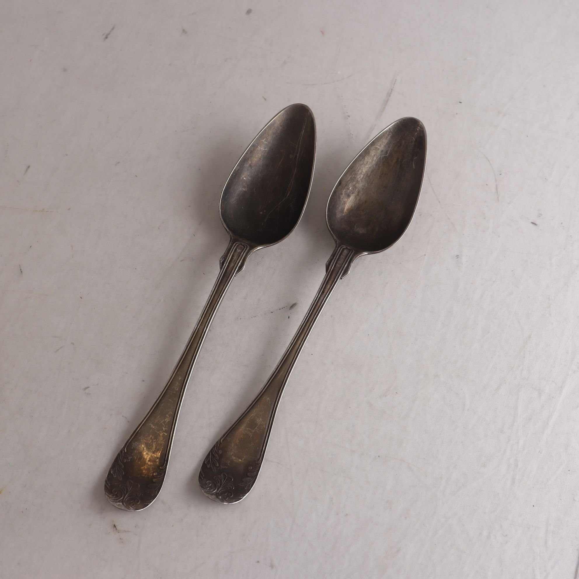 Soppskedar, J. Selling, silver, (1810-1860), Arboga, 1850, 2 st