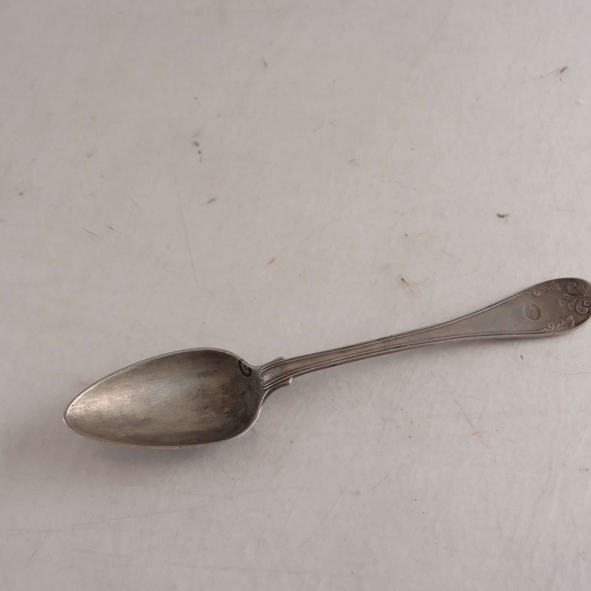 Soppsked, silver, Gustaf Möllenborg, (1796-1851), Stockholm, 1835