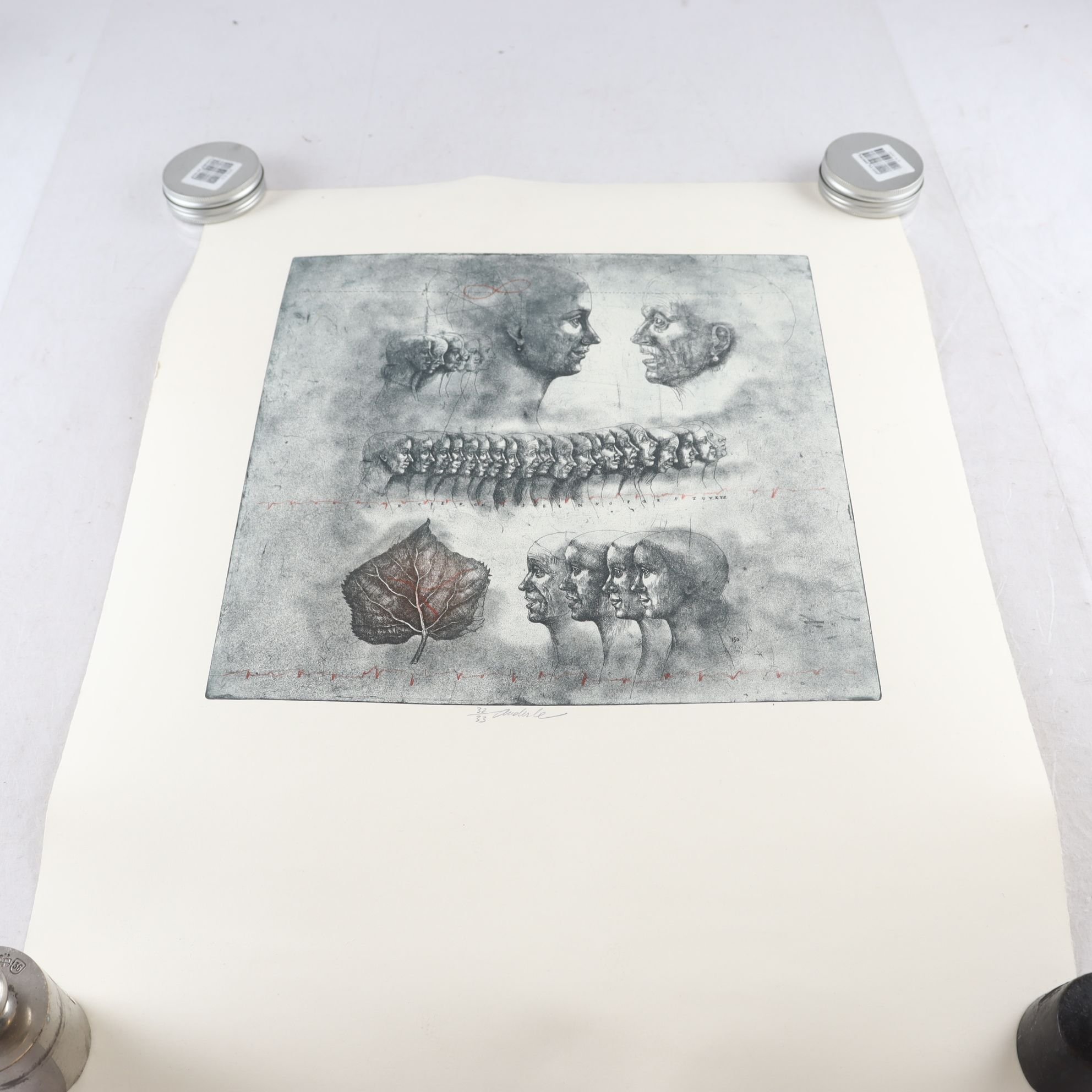 Litografi, Jiri Anderle, (f.1936), Tjeckien, 32/33 sign. Samfraktas ej.