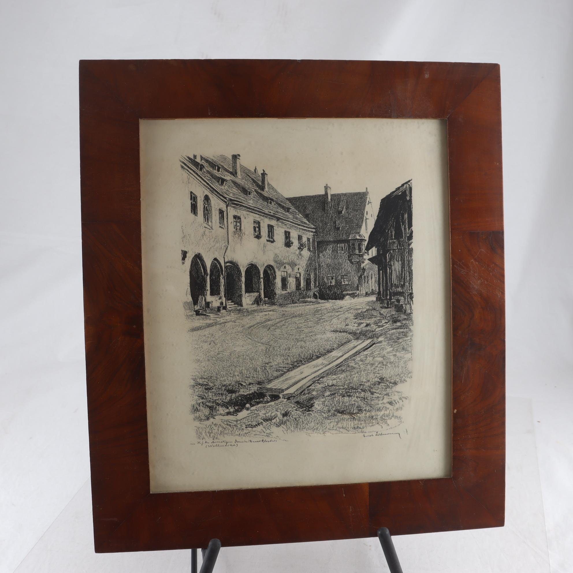 Tryck, Ernst Liebermann, (1869-1960), Tyskland, sign. Endast avhämtning.