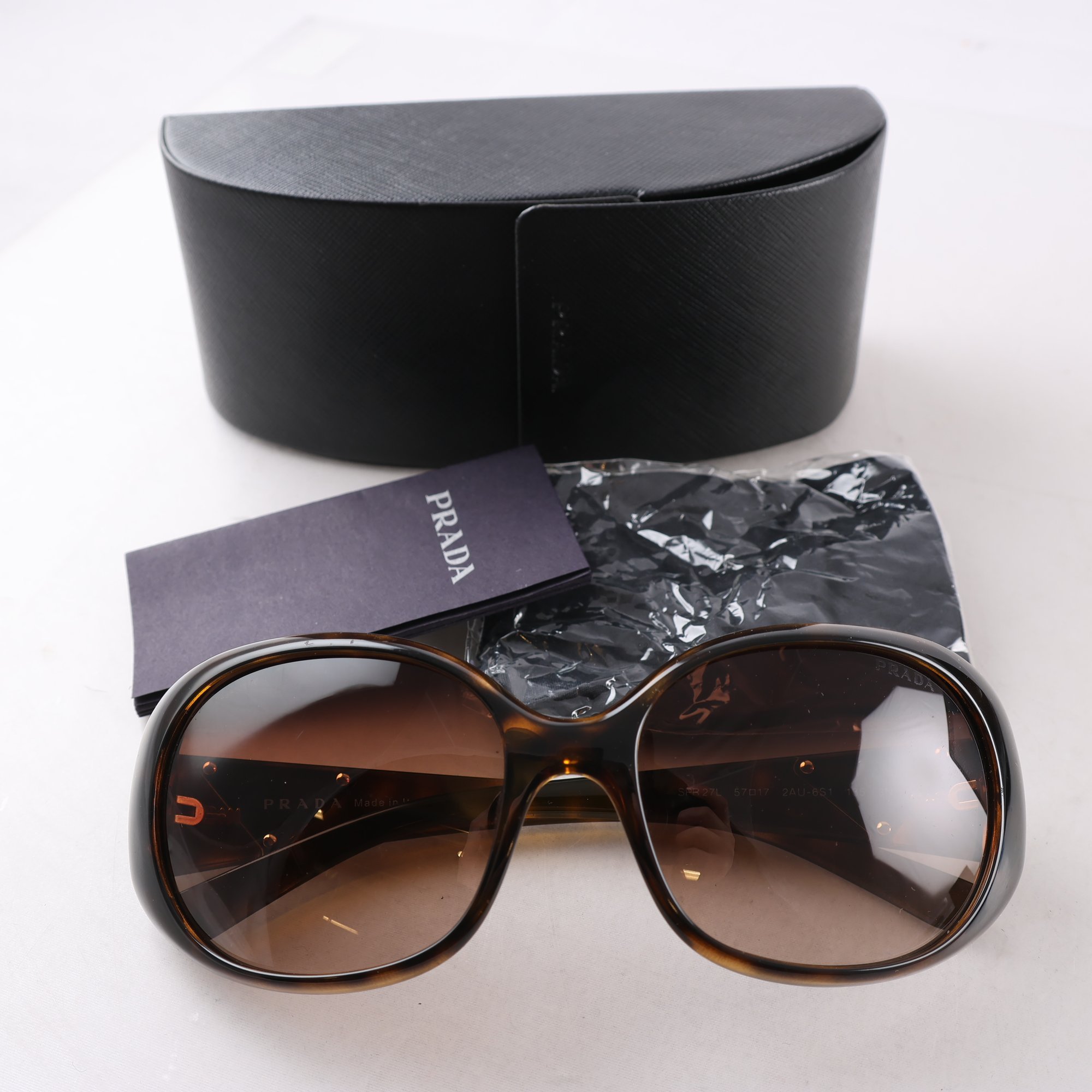 Solglasögon, acetat, Prada, sköldpaddsfärgade