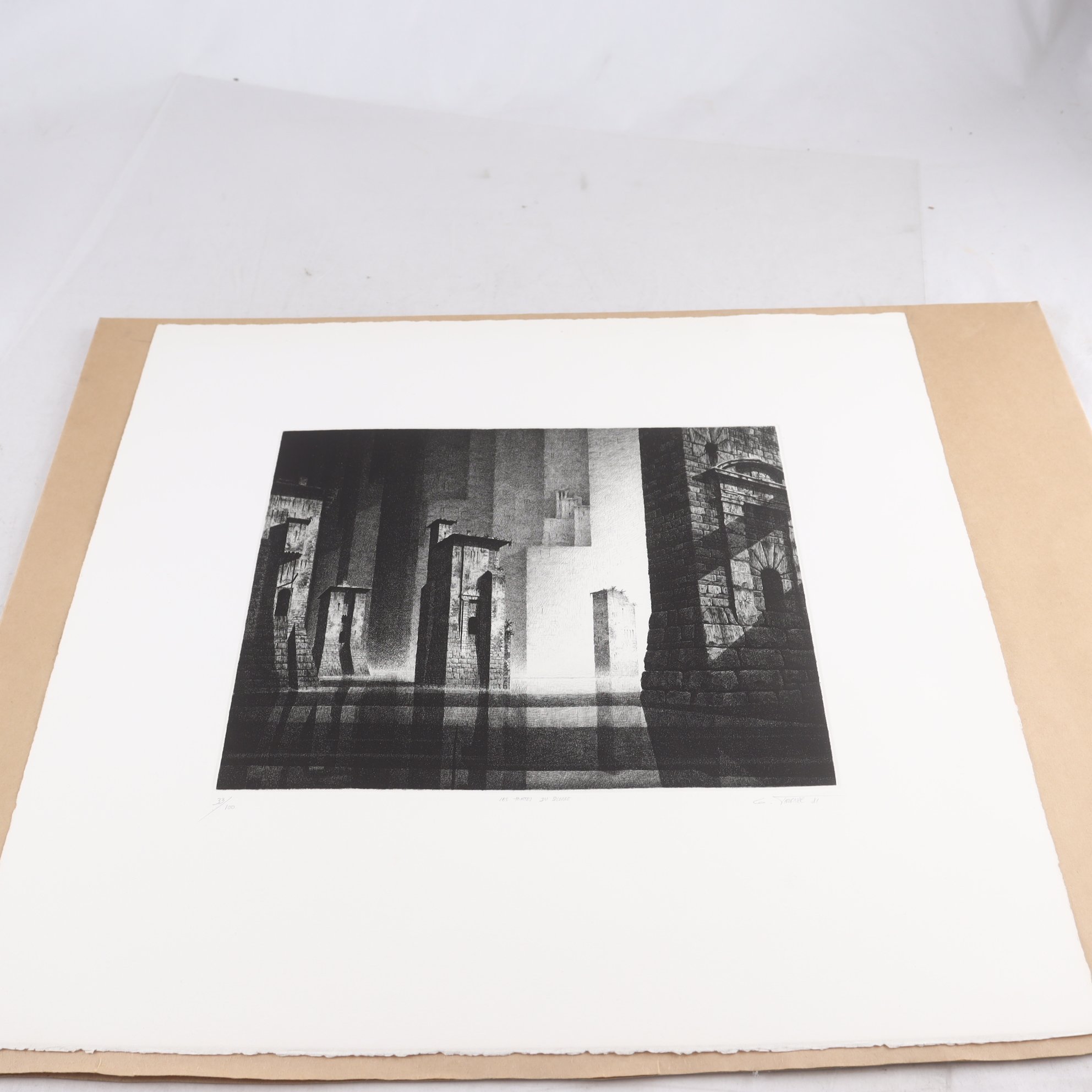 Etsning, Gérard Trignac,(f. 1955), Frankrike, sign. 33/100. Endast avhämtning.