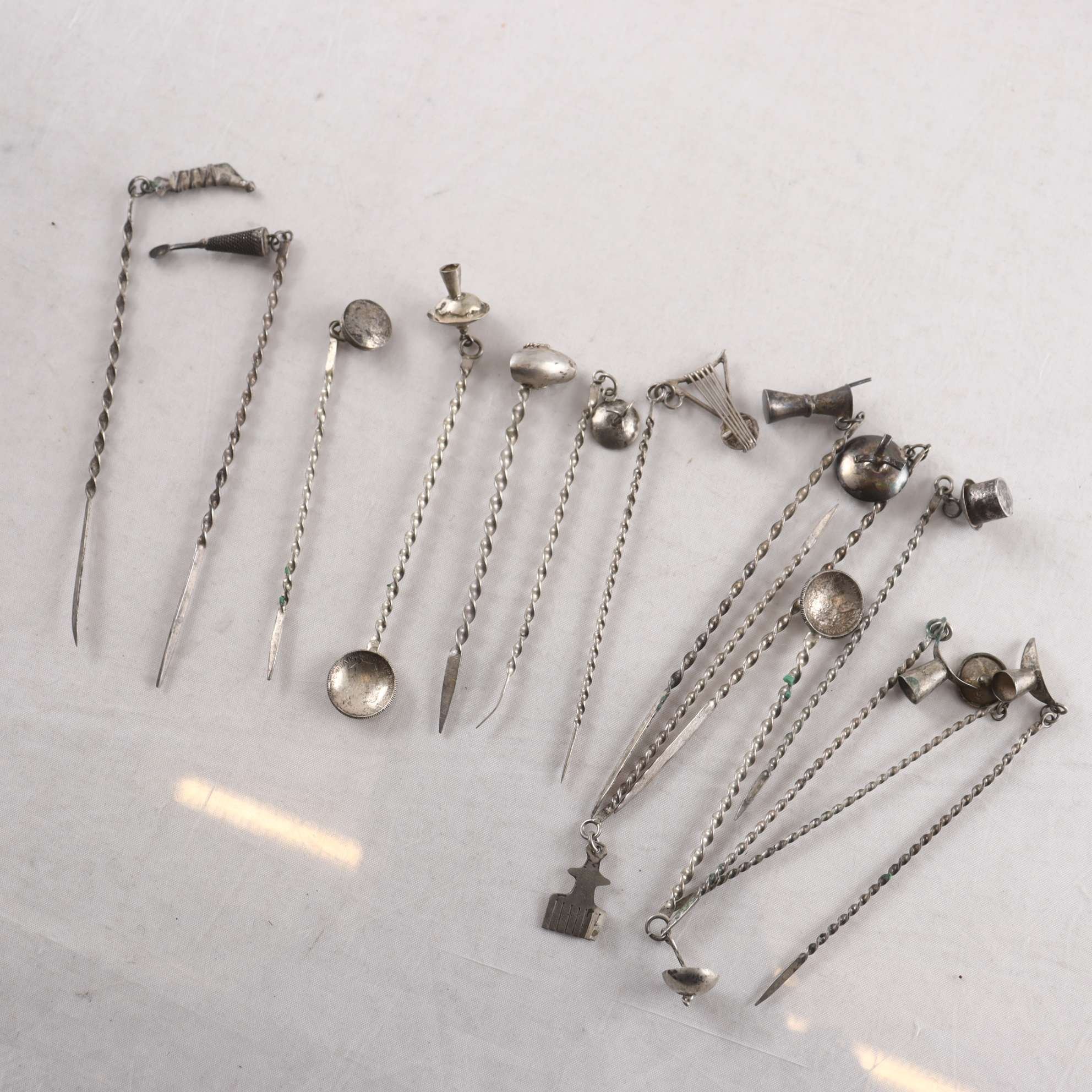 Drinkpinnar, silver, 15 st