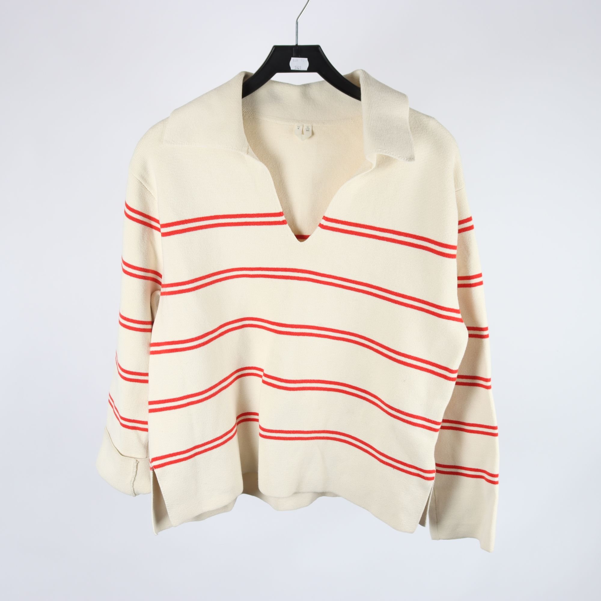 Tröja, Arket, offwhite, röd, stl. M.