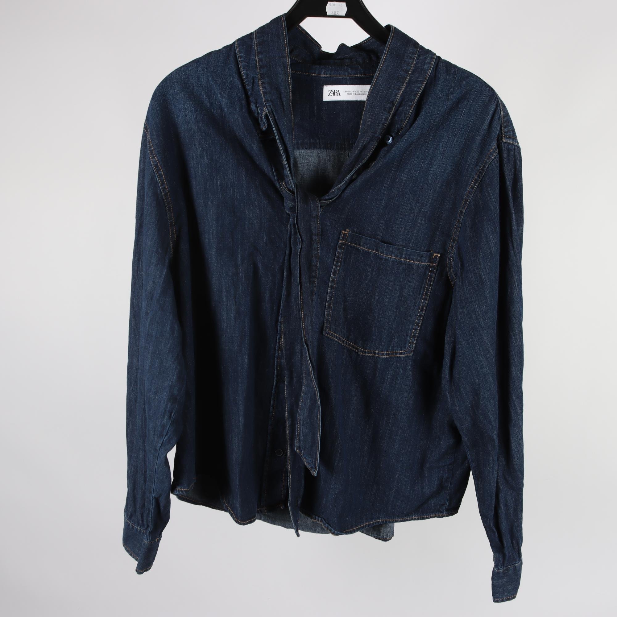 Jeansskjorta, Zara, blå, stl. XL.