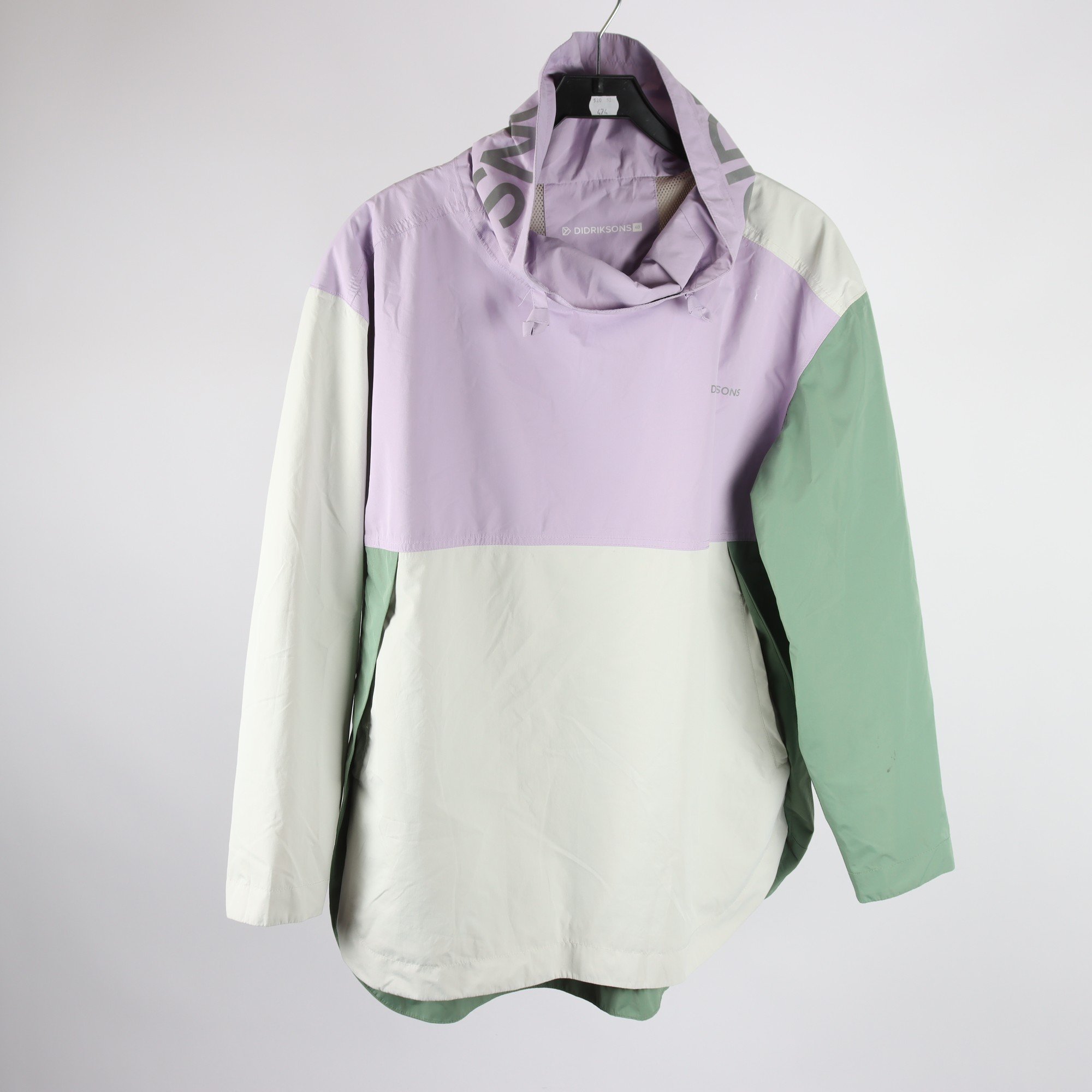 Vindjacka,/anorak, Didriksons, lila, vit, stl. 40.