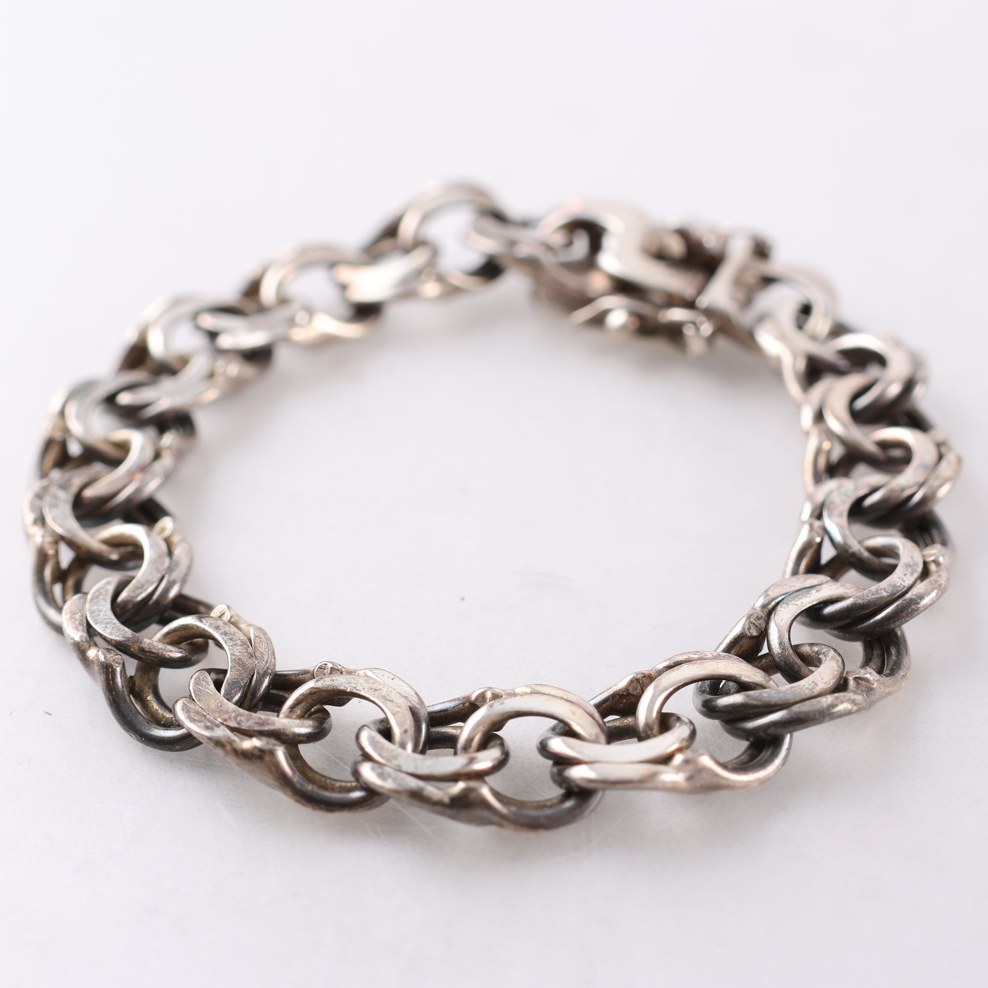 Armband, Bismarck länk, silver 925, vintage, vikt: 24.6g