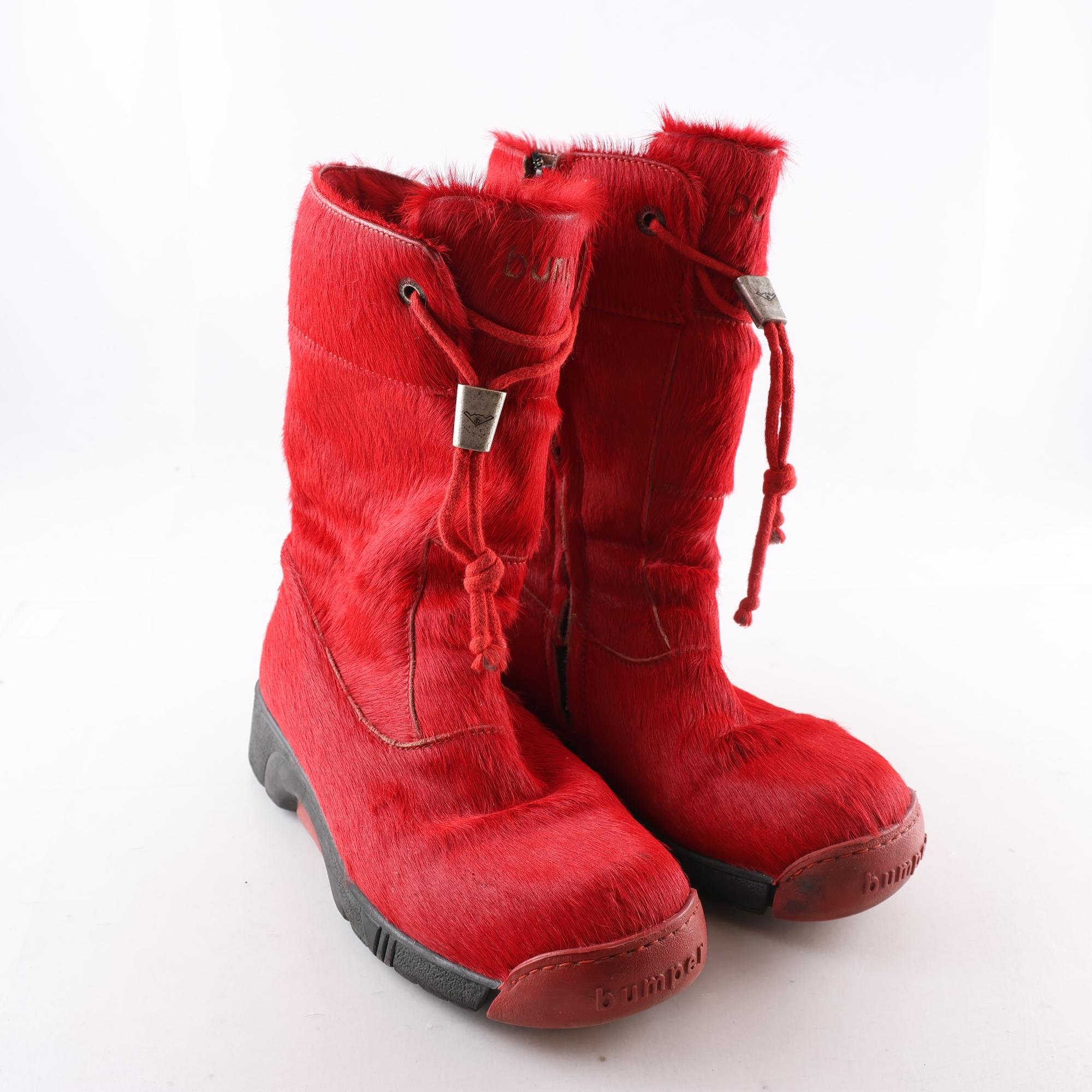 Stövlar, Bumper, päls/läder, stl. 38