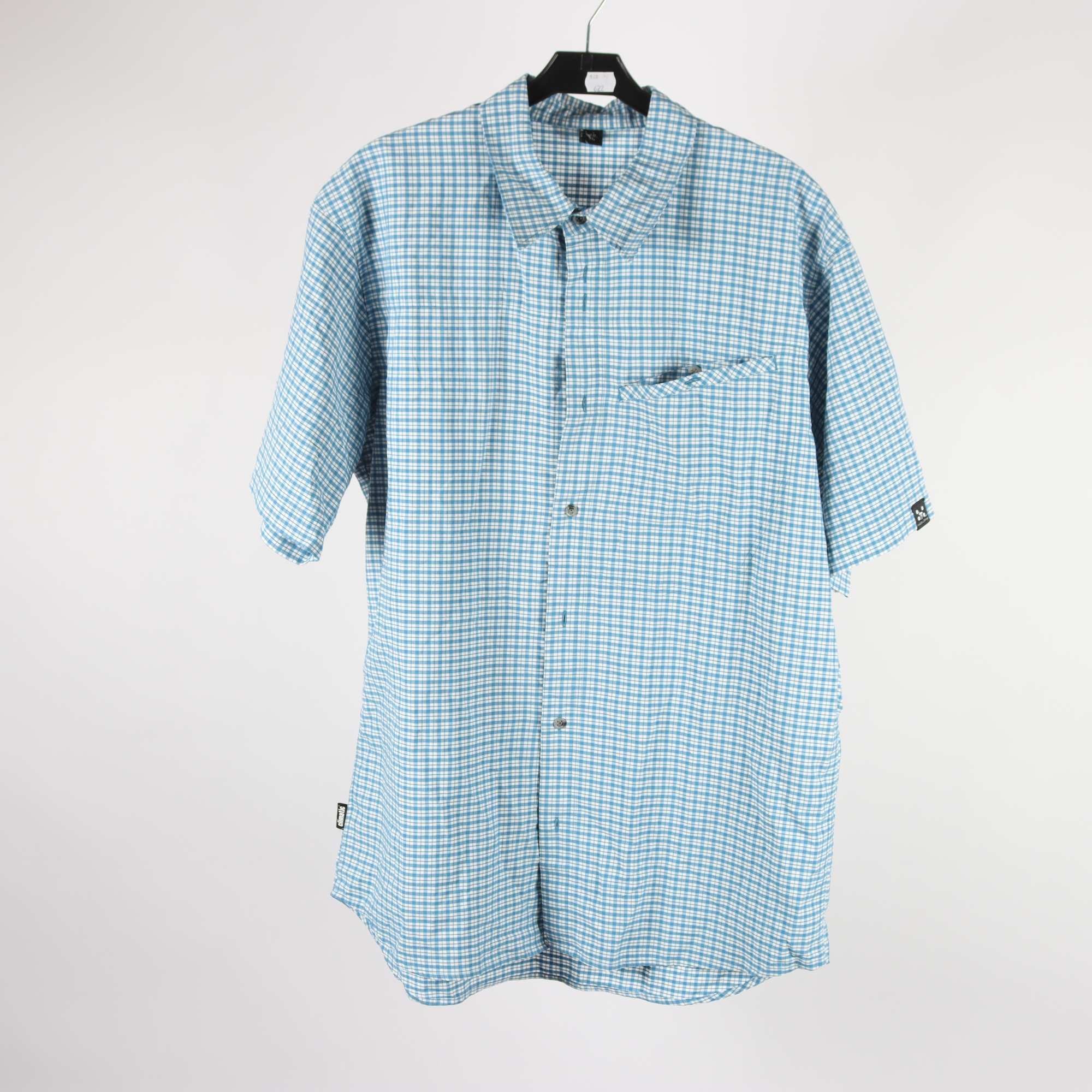 Skjorta, Haglöfs, rutig, blå, stl. XL.