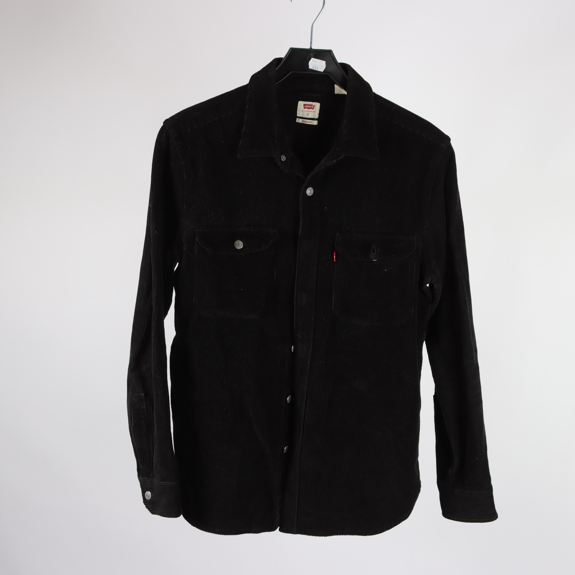 Skjorta, Levis svart, manchester, stl. S.