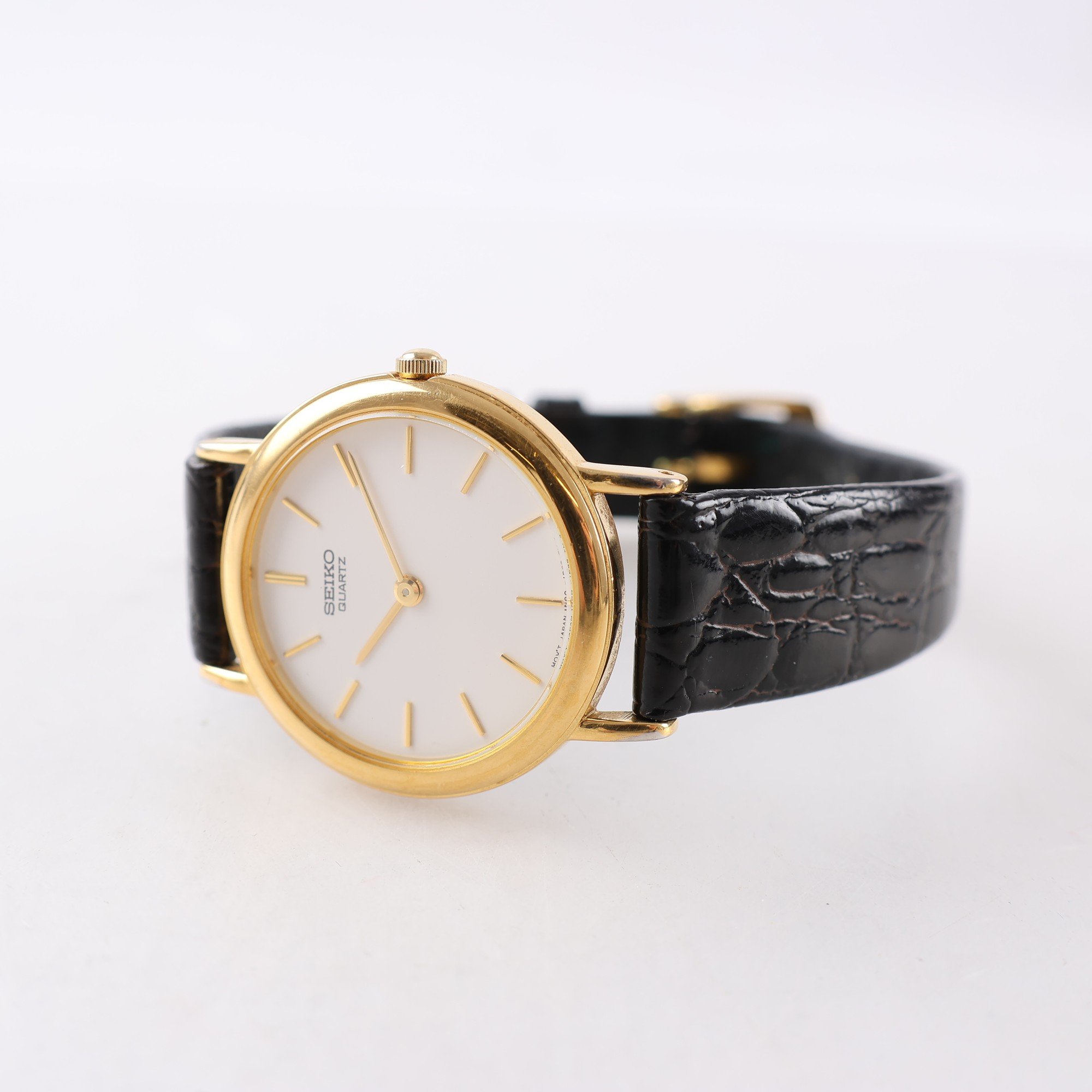 Armbandsur, stål, förgylld, Seiko, quartz