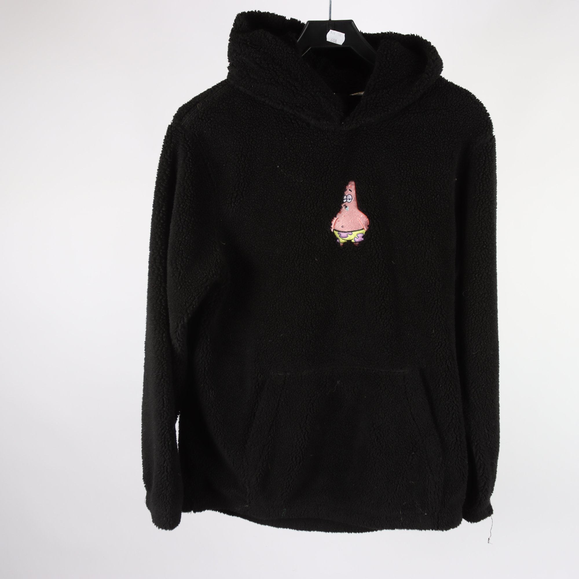 Hoodie, H&M, Svampbob, svart, pile, stl. S.