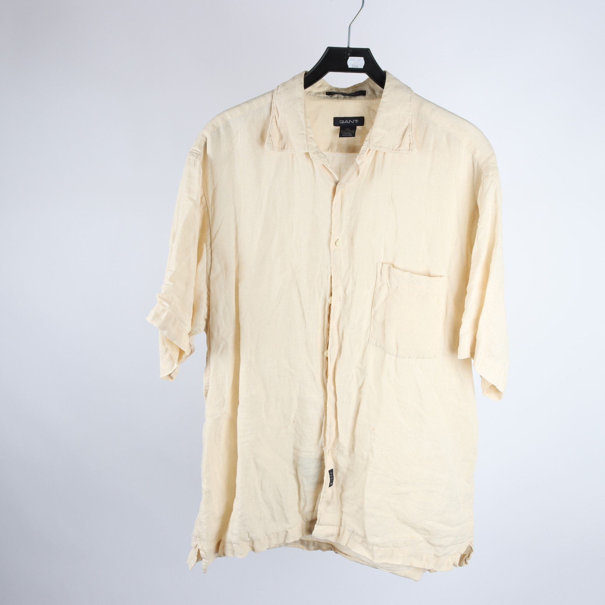 Skjorta, Gant, beige, lin, stl. XL.