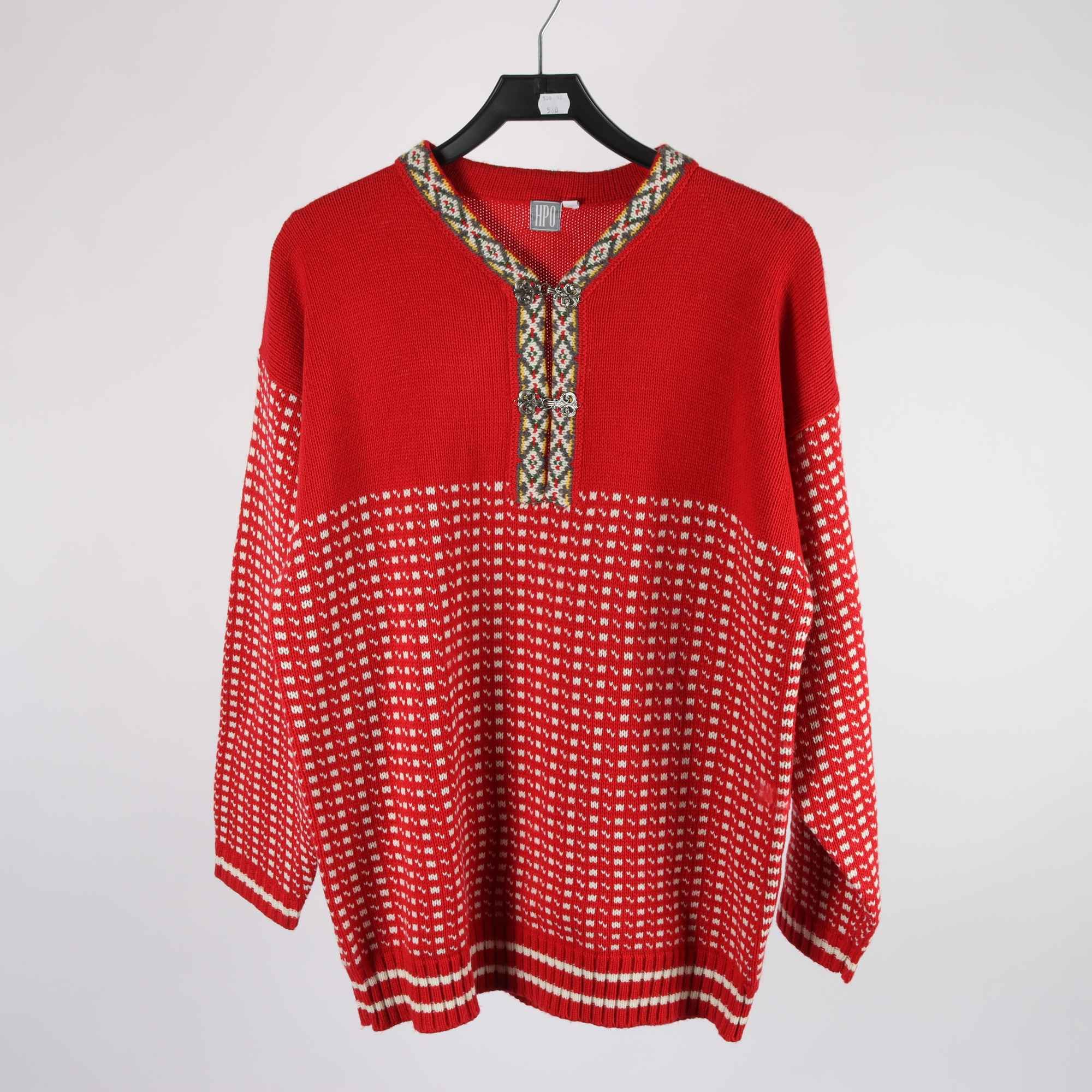 Tröja, HPO, röd, akryl, retro, stl. 42/44.