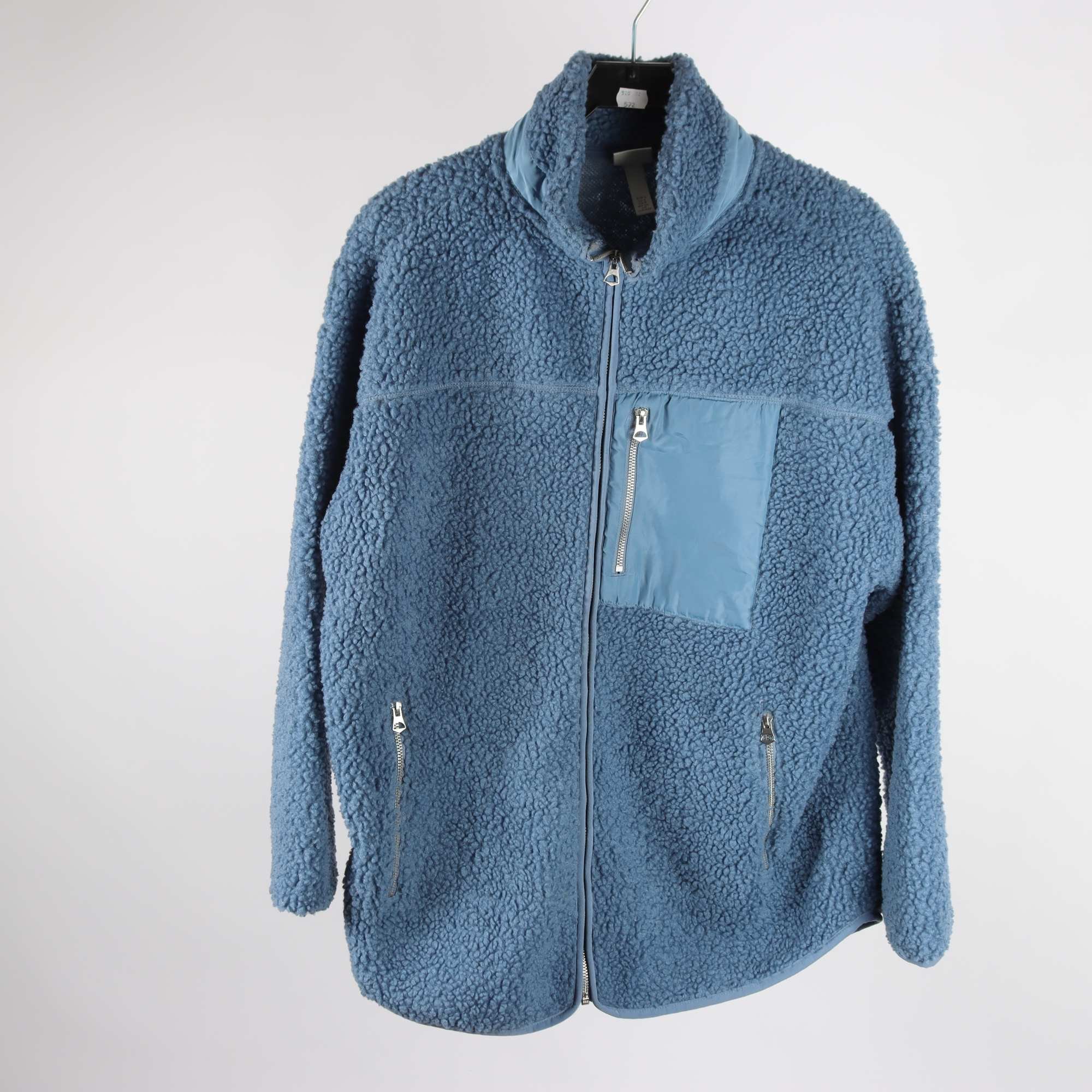 Teddytröja, H&M, blå, oversize, stl. S.