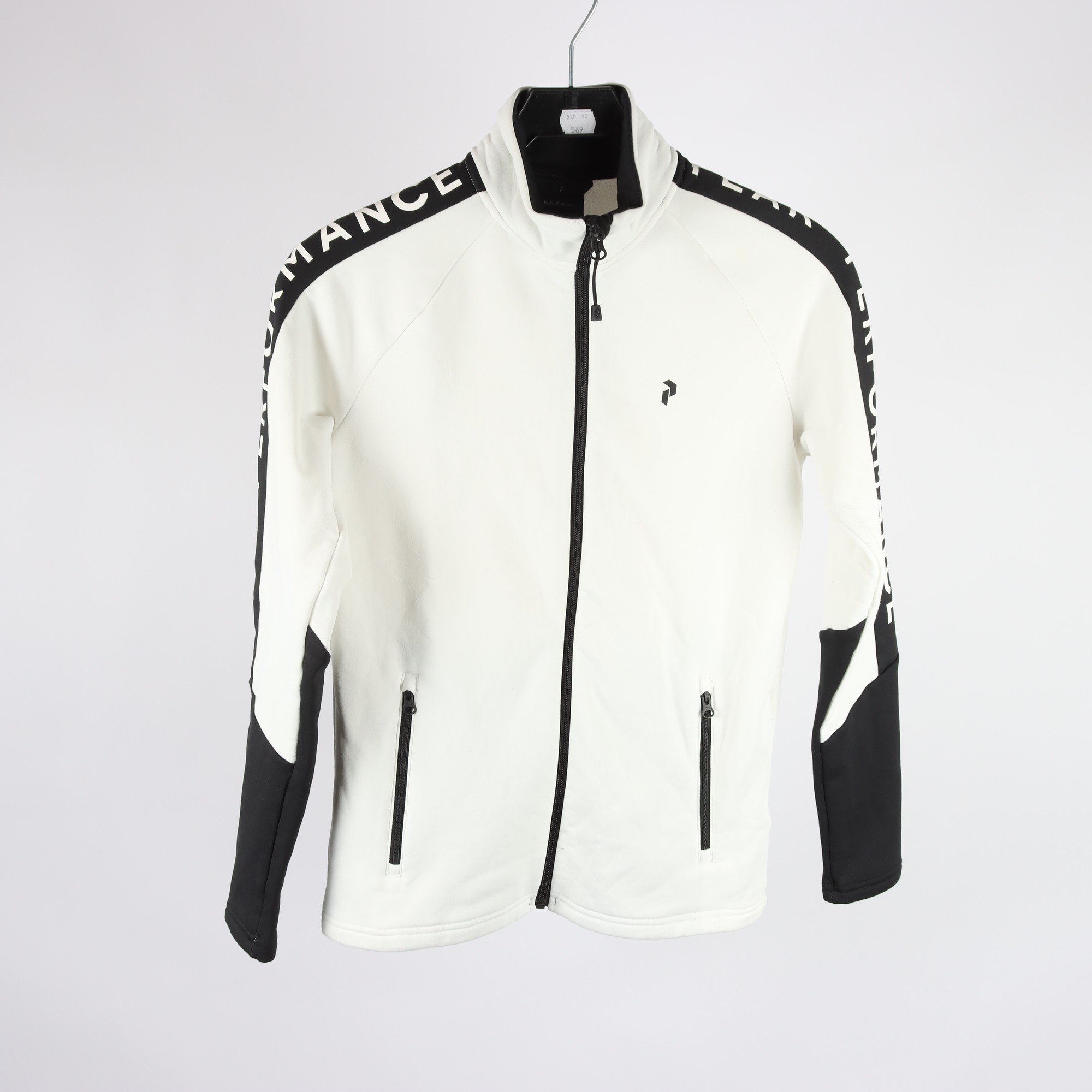 Hoodie, Peak Performance, vit, stl. S.