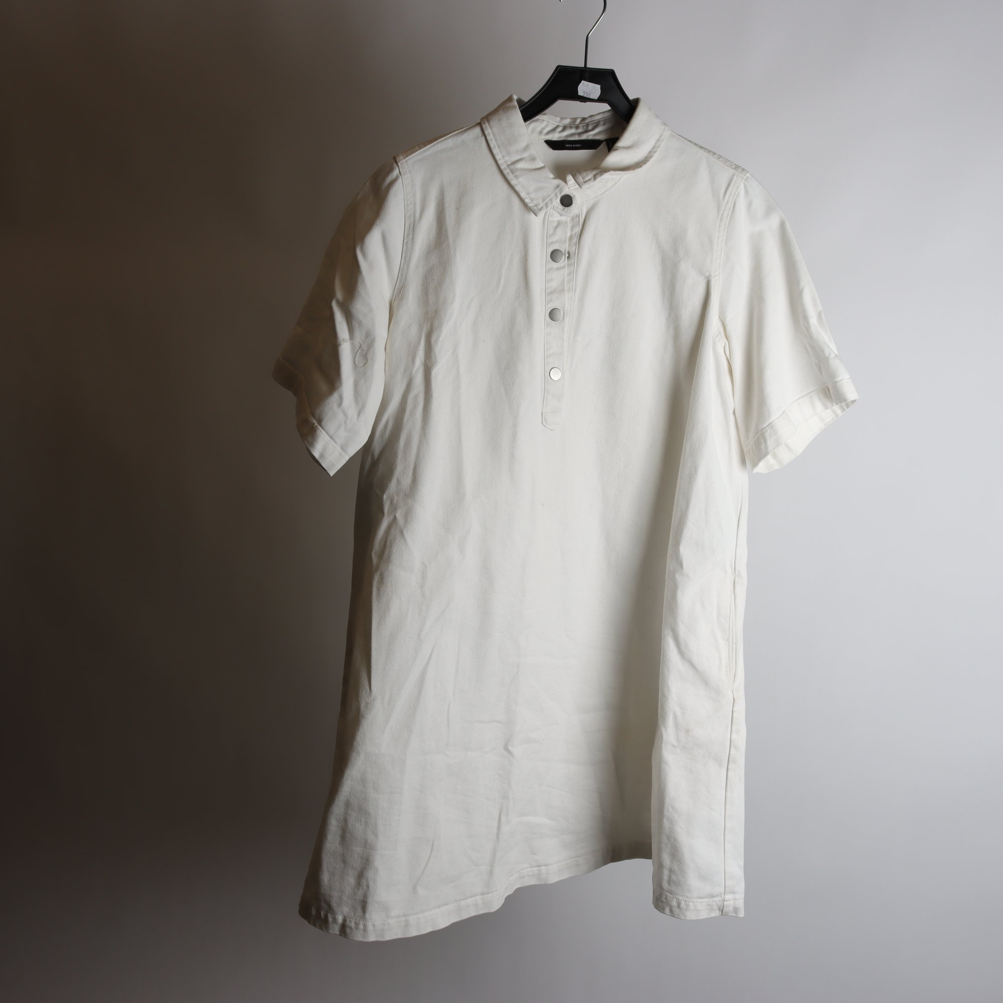 Jeansklänning, Vero Moda, vit, stl. L.