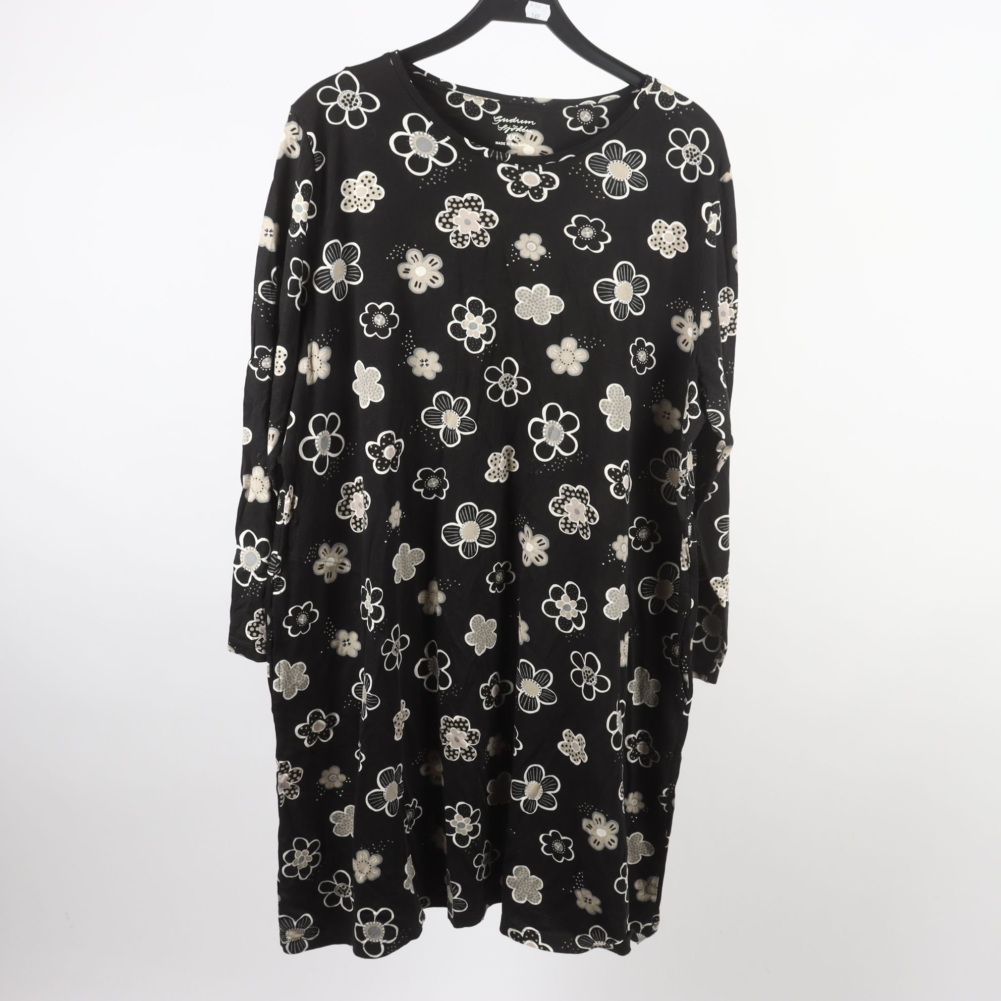 Klänning, Gudrun Sjödèn, svart, mönstrad, stl. XXL