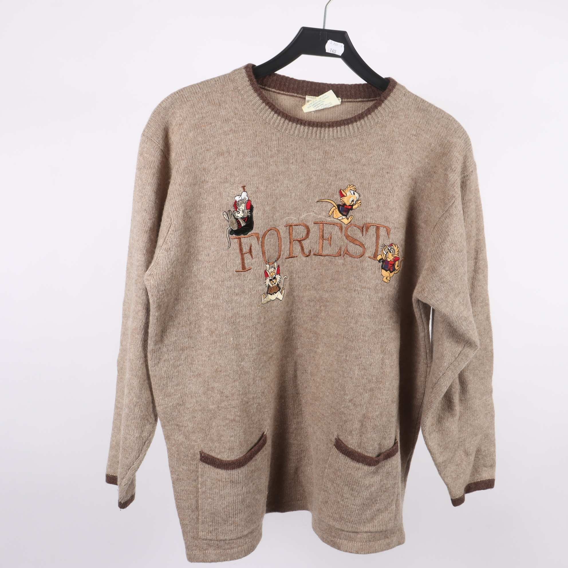 Tröja, vintage, Lindex, brun beige, stl ca. M