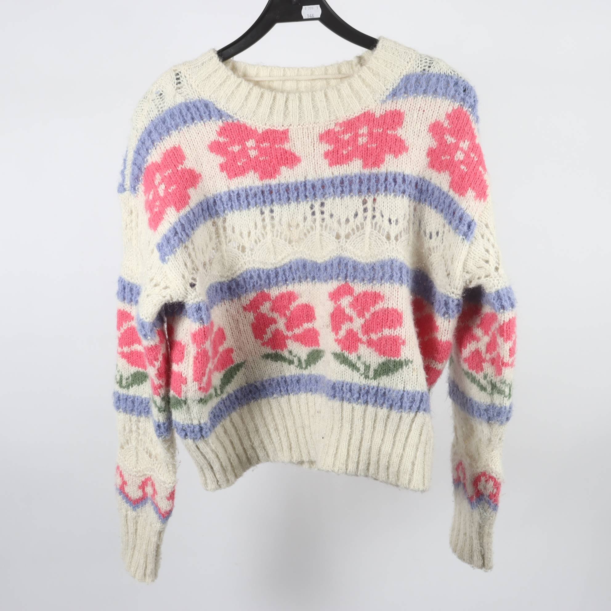 Tröja, Vero Moda, vit, rosa, blå, stl. S