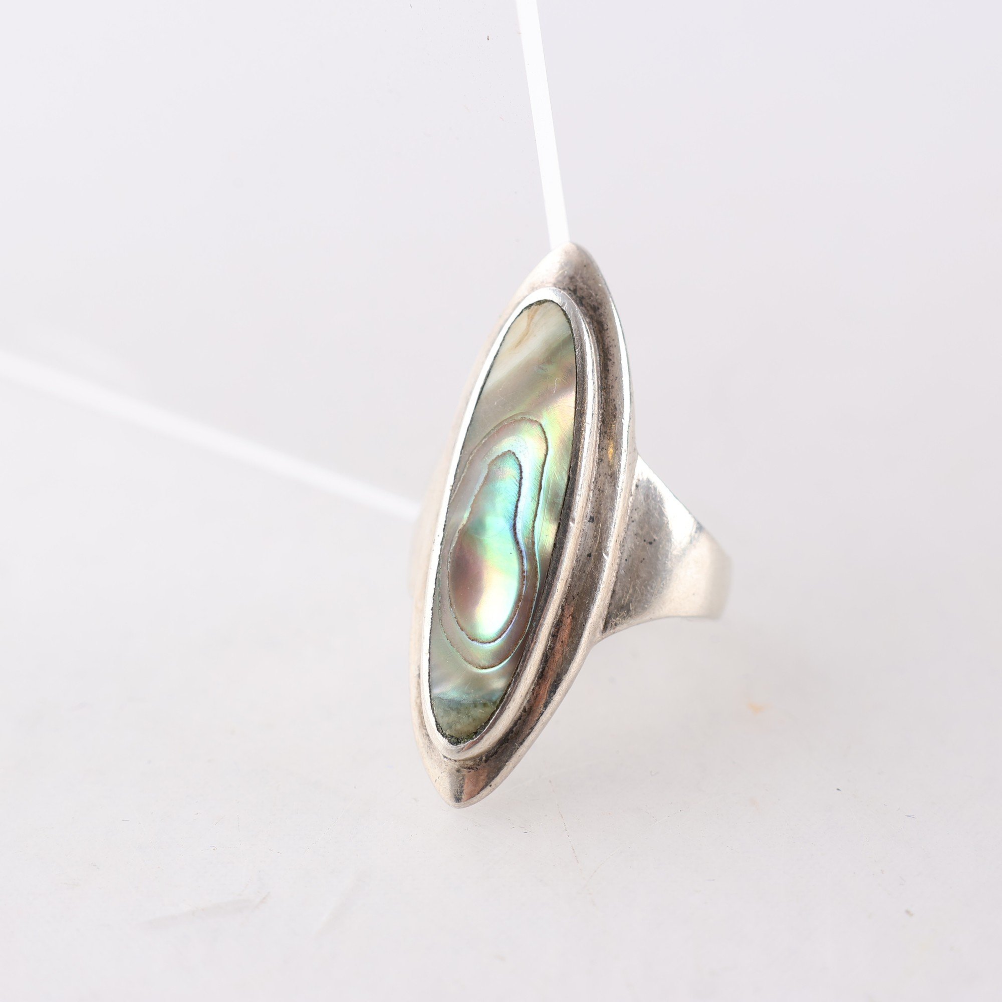 Ring, silver, pärlemor, brv: 5.3g