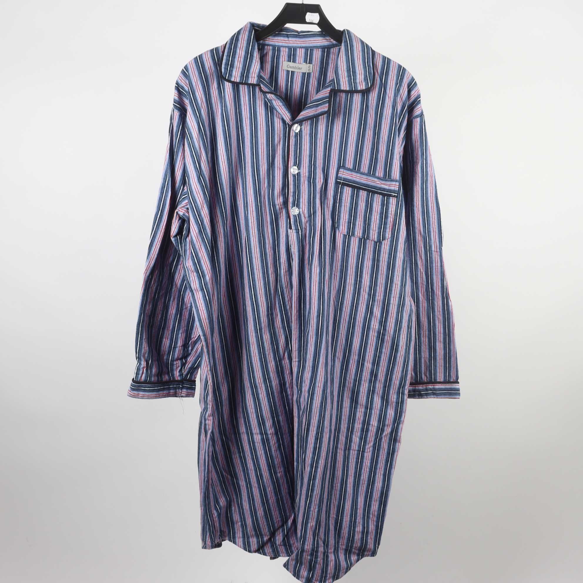 Sovplagg, Gambler, blå, röd, randig, stl. 2XL