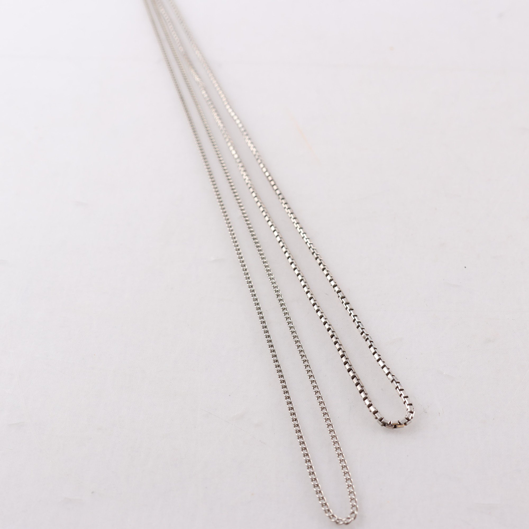 Halsband, Silver, Dubbelkedja, Vikt: 18.2g