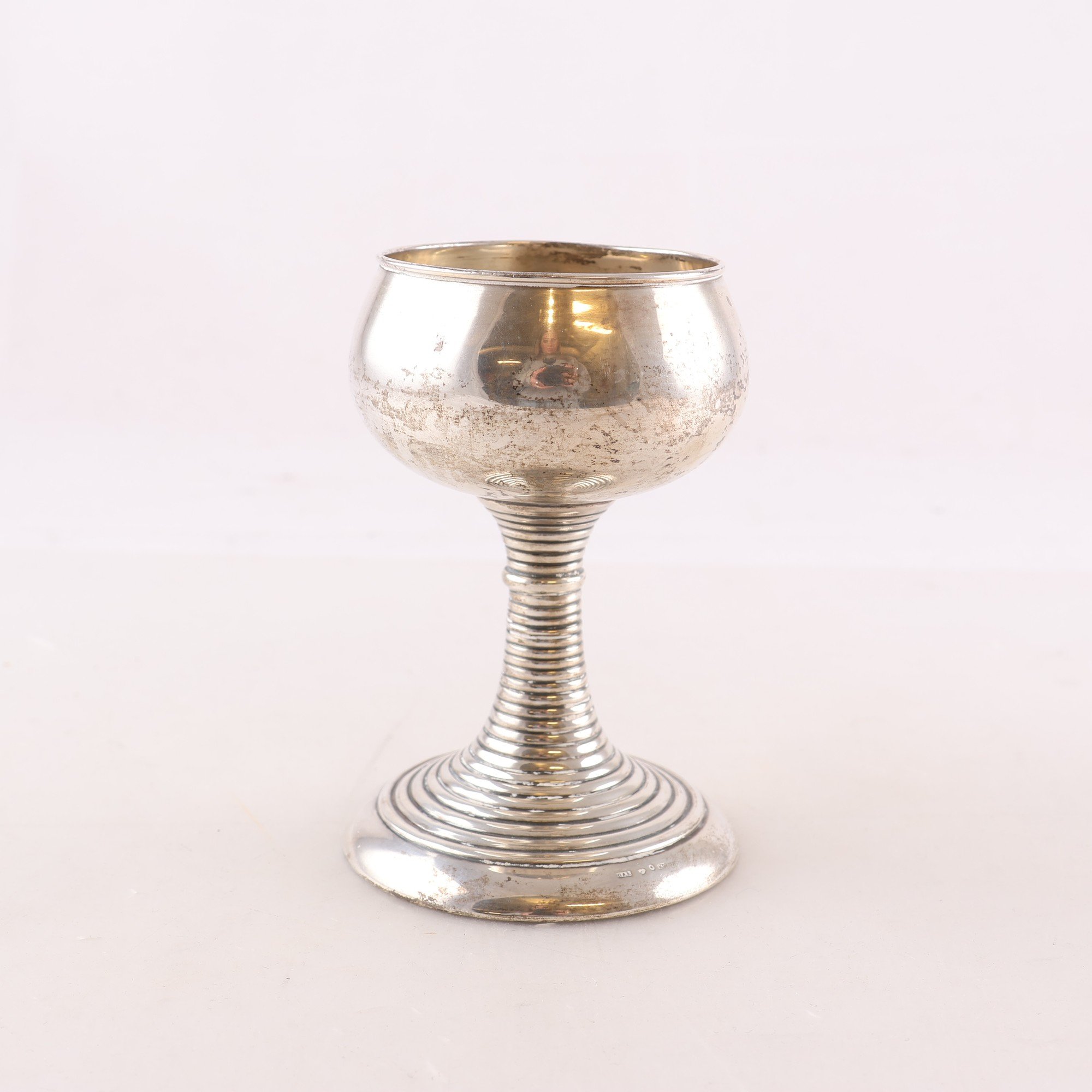 Bägare, Silver, Stämplad, GAB, kattfot, s. Vikt: 103.9g